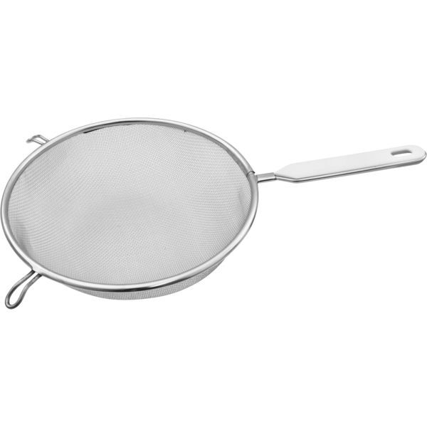 FACKELMANN  Sieb Edelstahl, Einlagegriff aus Kunststoff, L: 350 mm, ø: 200 mm