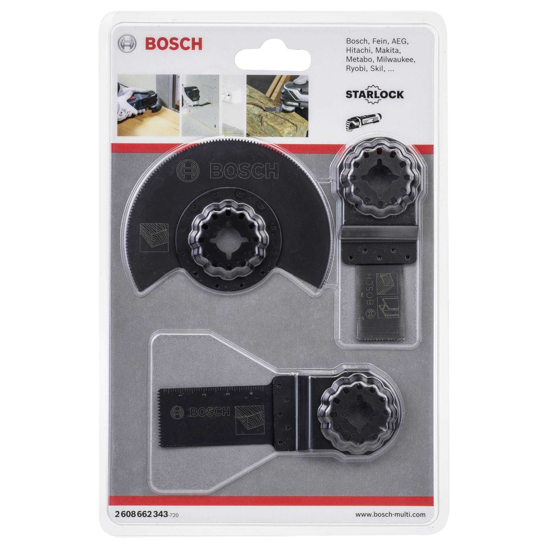 Bosch - Set Tauchsägeblatt/Segmentsägeblatt - für Holz, Metall - 3 Stücke - Starlock
