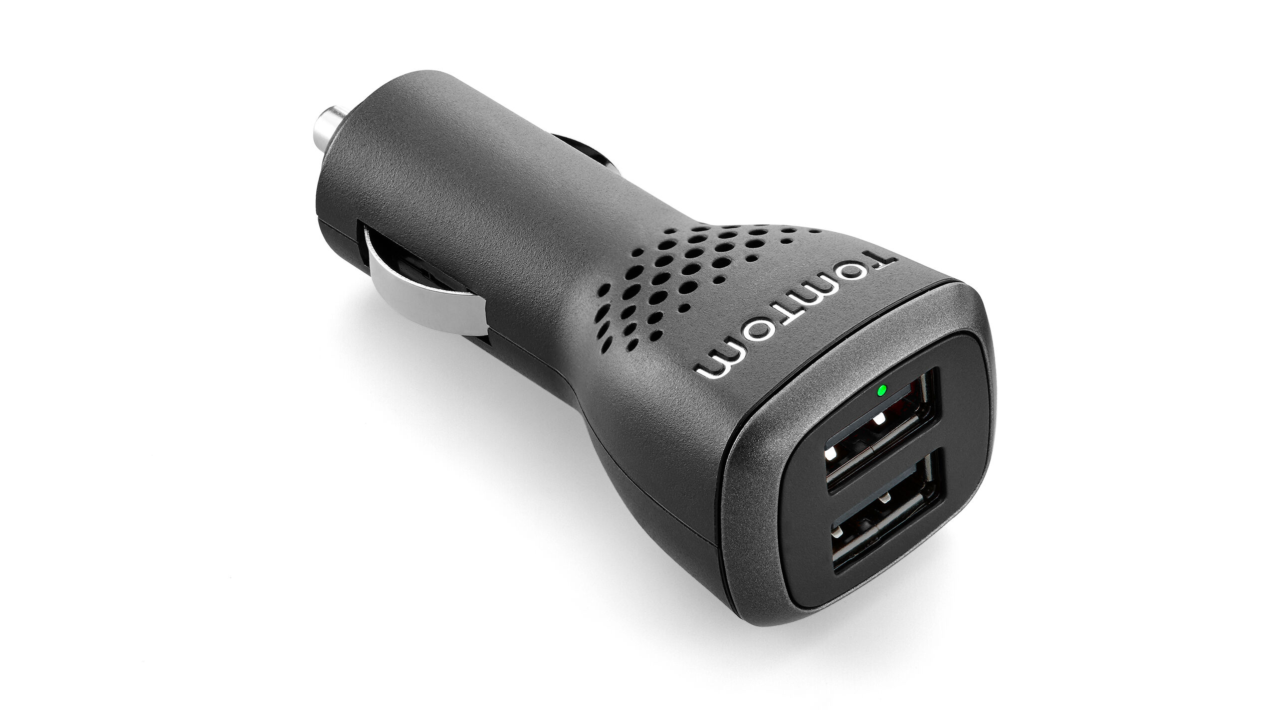 TomTom High-Speed Dual Charger - Auto-Netzteil - 2.4 A - 2 Ausgabeanschlussstellen (USB) - für GO 620, 6200; GO Professional 520, 620, 62XX; RIDER 410, 42, 420, 450, 500, 550; VIA 53