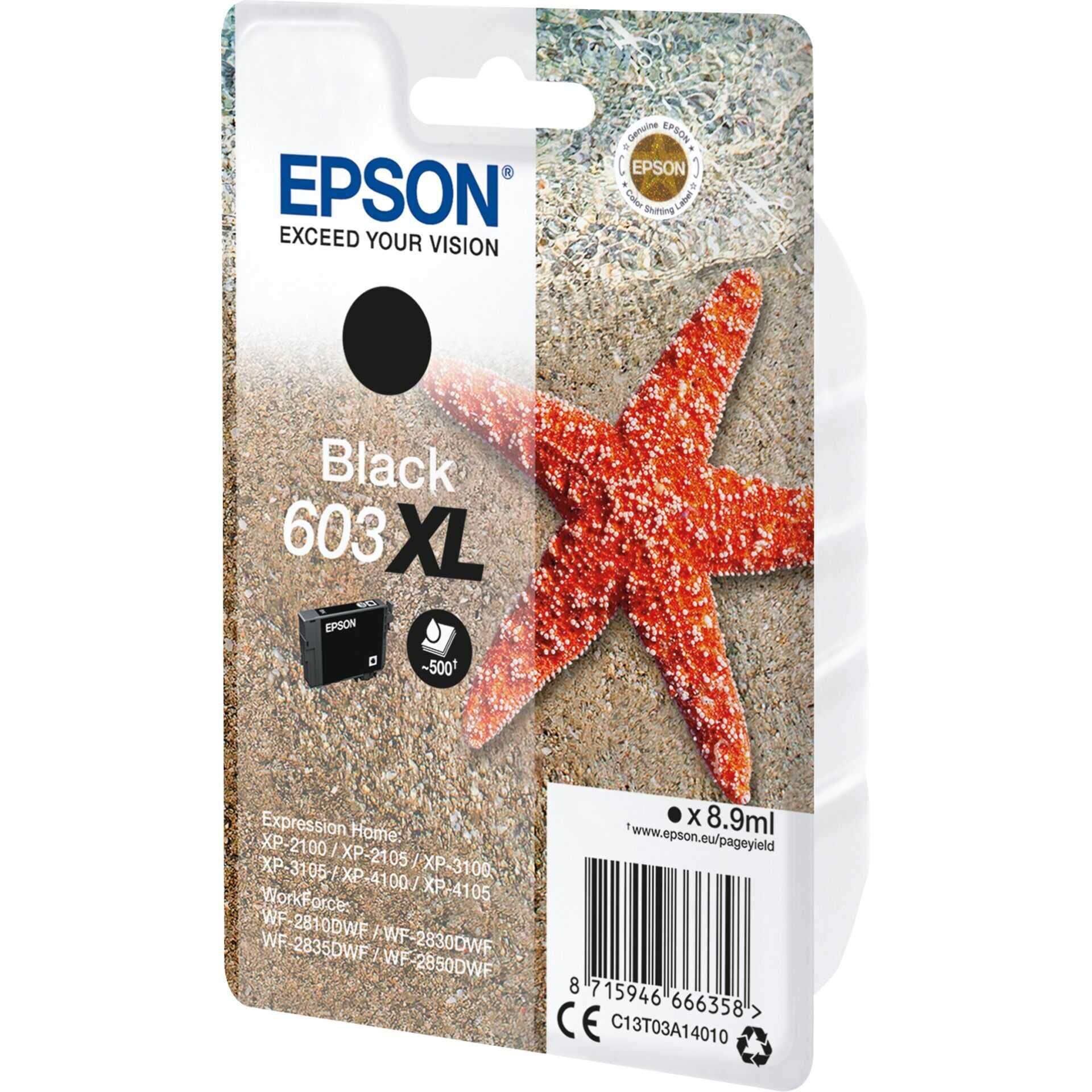 Epson 603XL - 8.9 ml - XL - Schwarz - Original - Blisterverpackung