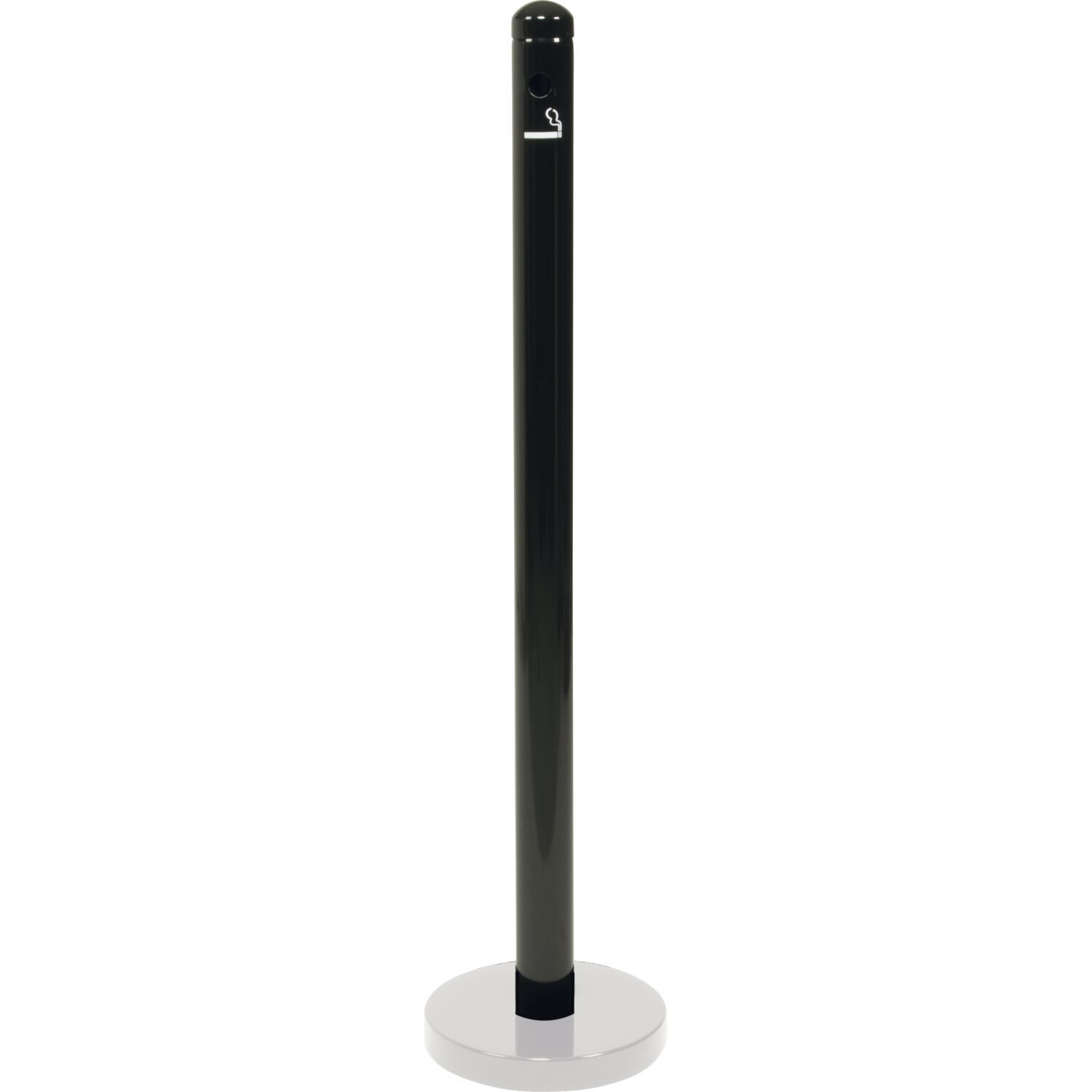 Aschenbecherpfosten Edelstahl, witterungsbeständig, schwarz