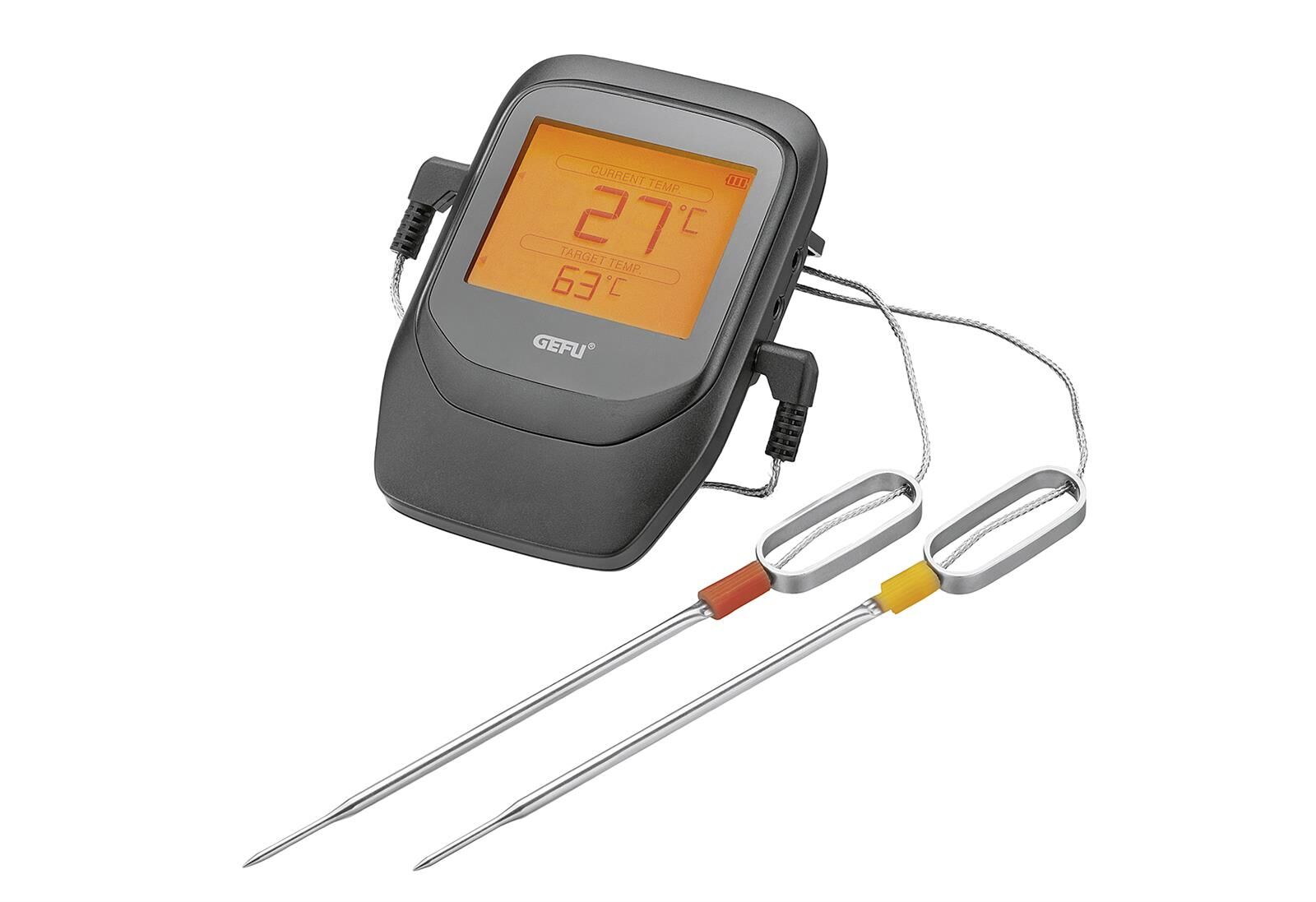 GEFU Grill- und Bratenthermometer CONTROL 6 Kanal  inklusive 2 Sonden