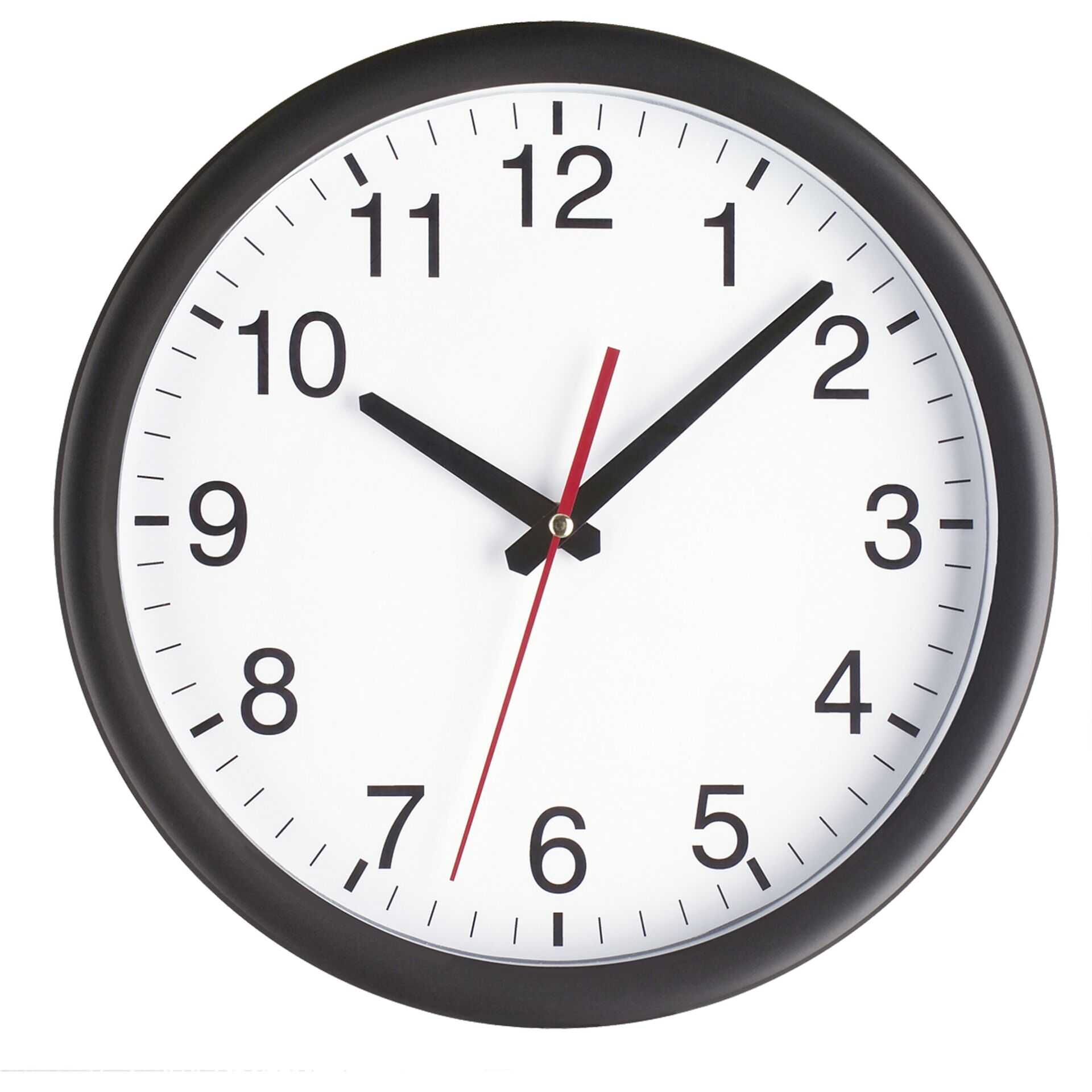 TFA - Uhr - Quarz - geeignet für Wandmontage - 30 cm - Schwarz