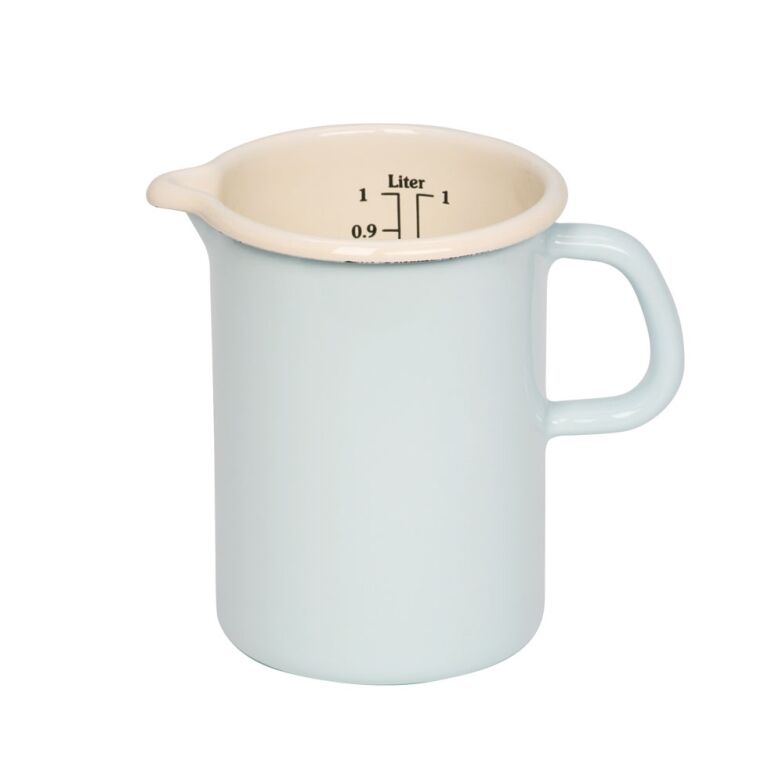 Riess Küchenmaß ⌀10cm 1L Pastell Türkis/Bunt Emaille