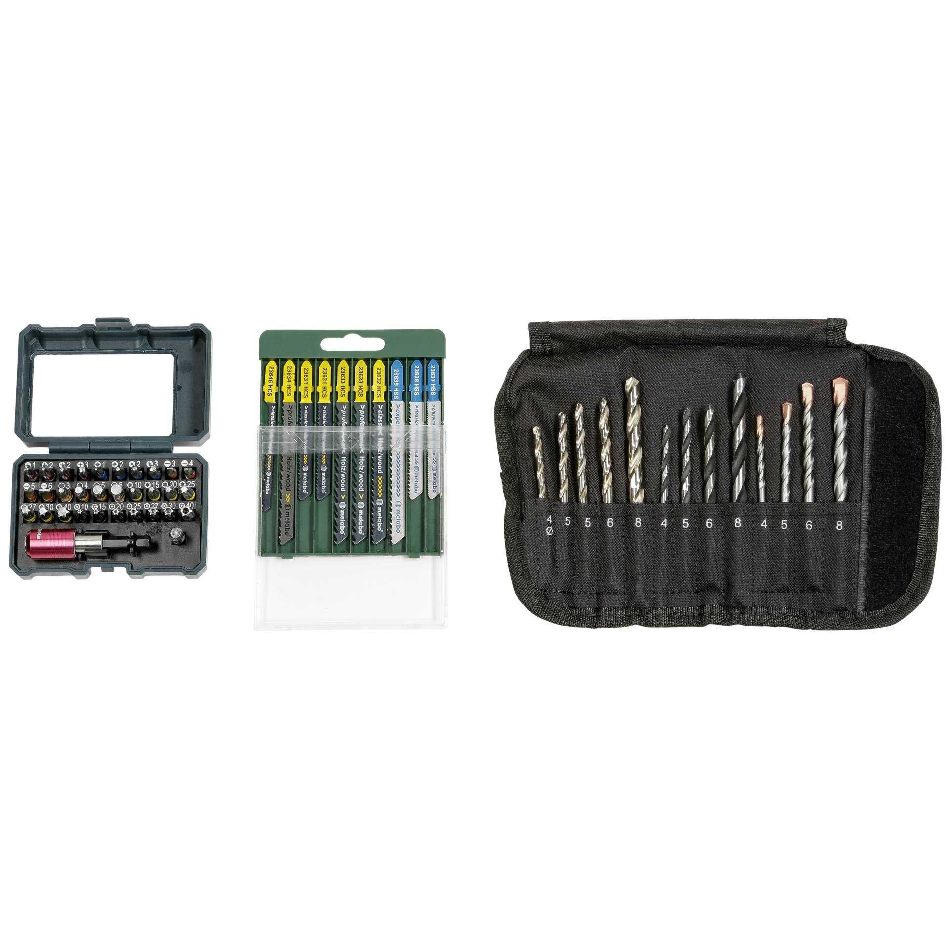 Metabo - Jig saw blade, screwdriver and drill bit set - 55 Stücke