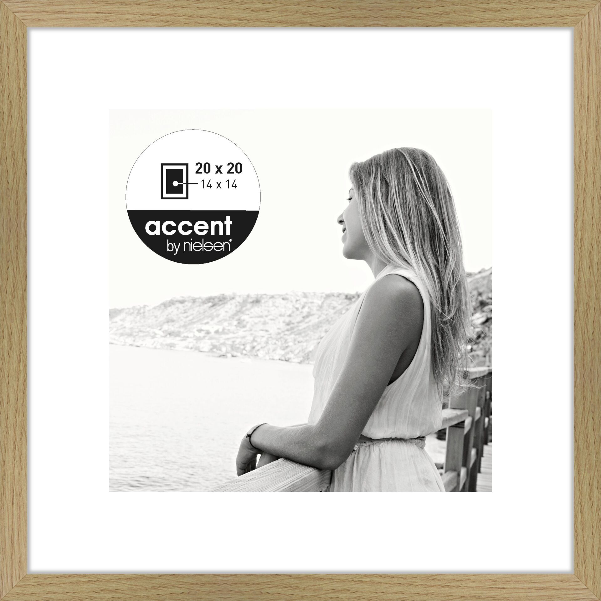 Nielsen Aura eiche         20x20 Holz inkl. Passepartout  1115002