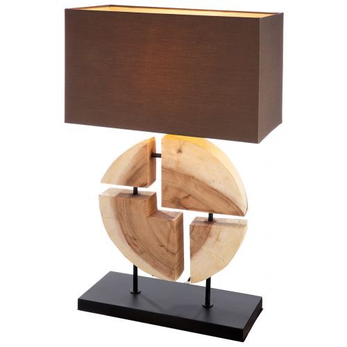 Gilde Lampe Geometric Holz Metall