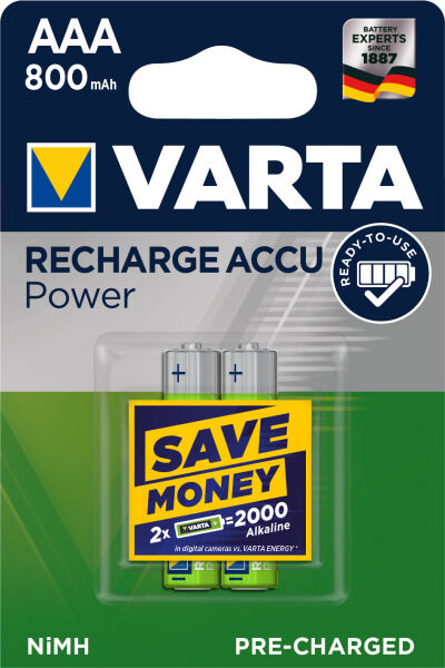 VARTA Akku Ready2Use 2 x Micro 0,8 Ah Blister