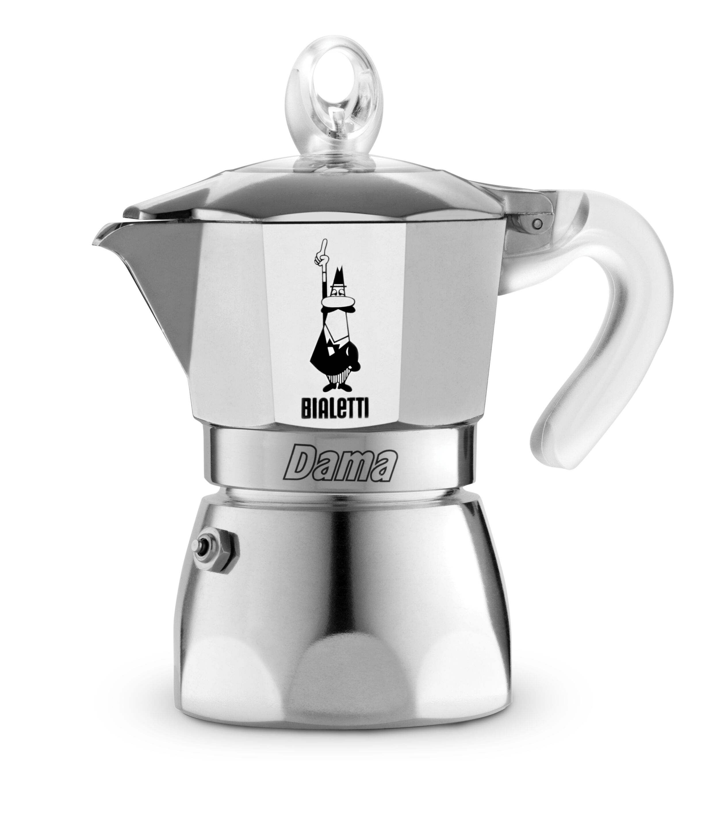 Bialetti Dama Pure Ice, Mokka-Kanne, 0,075 l, Metallisch, Aluminium, 1 Tassen, Dama Pure Ice