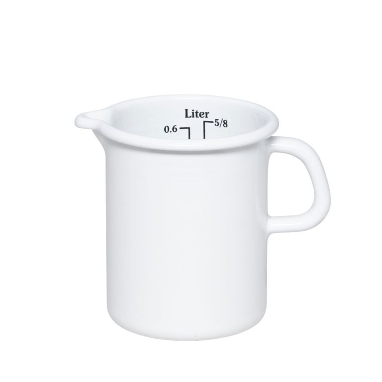 Riess Küchenmaß Ø9cm 0,5L Weiss Emaille