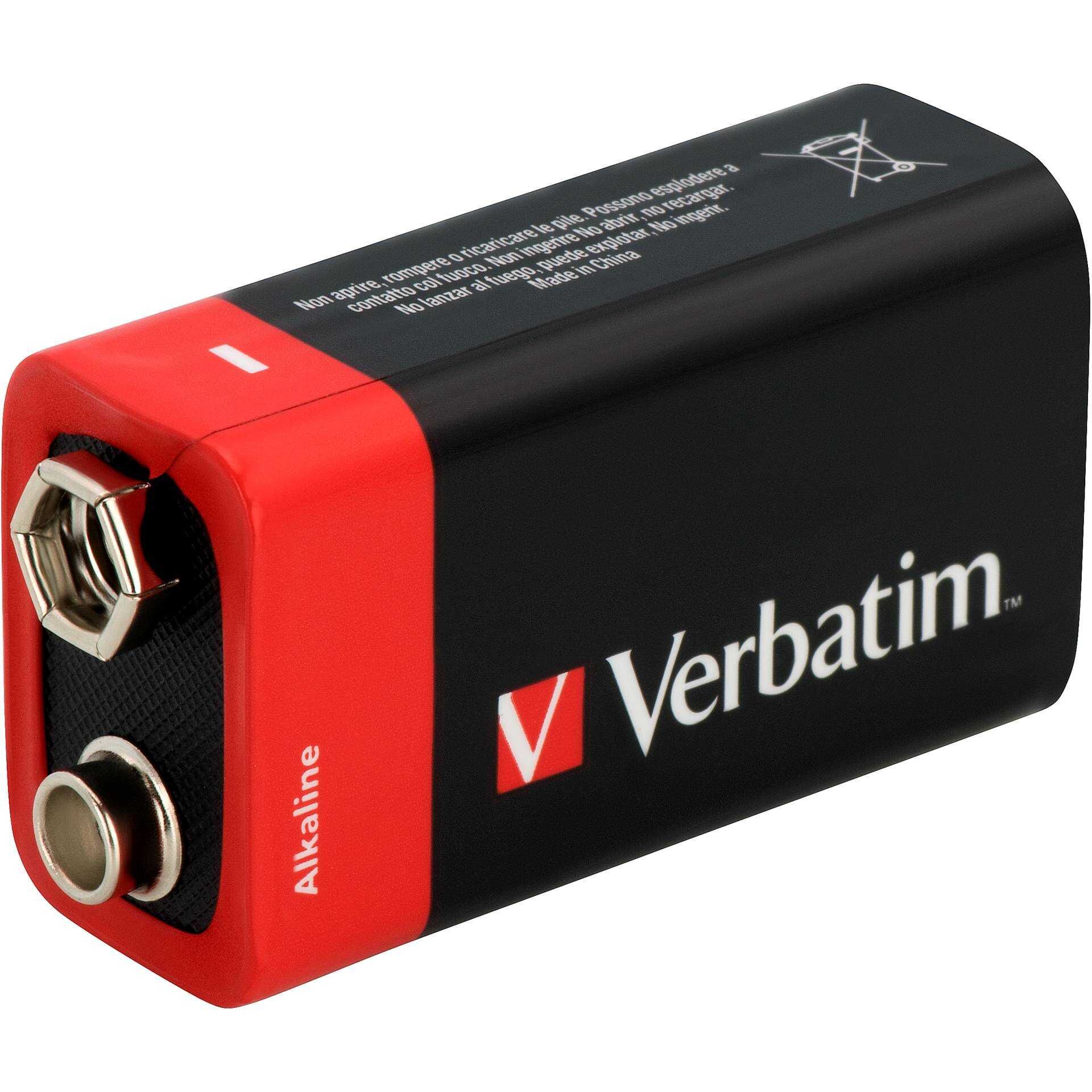 Verbatim Alkaline Batterie 9V-Block 6 LR 61           49924