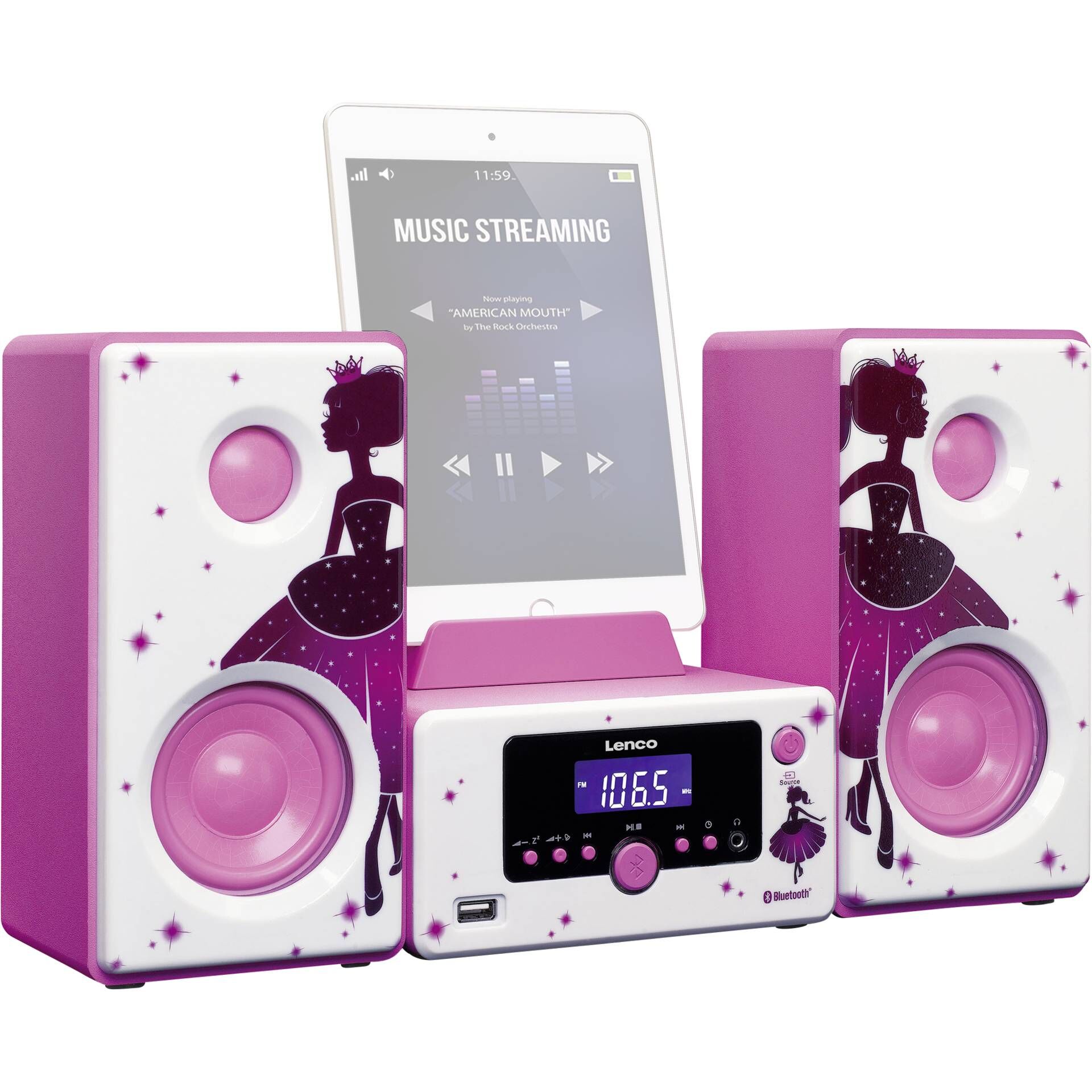 Lenco MC-020 - Microsystem - 2 x 5 Watt - Prinzessin