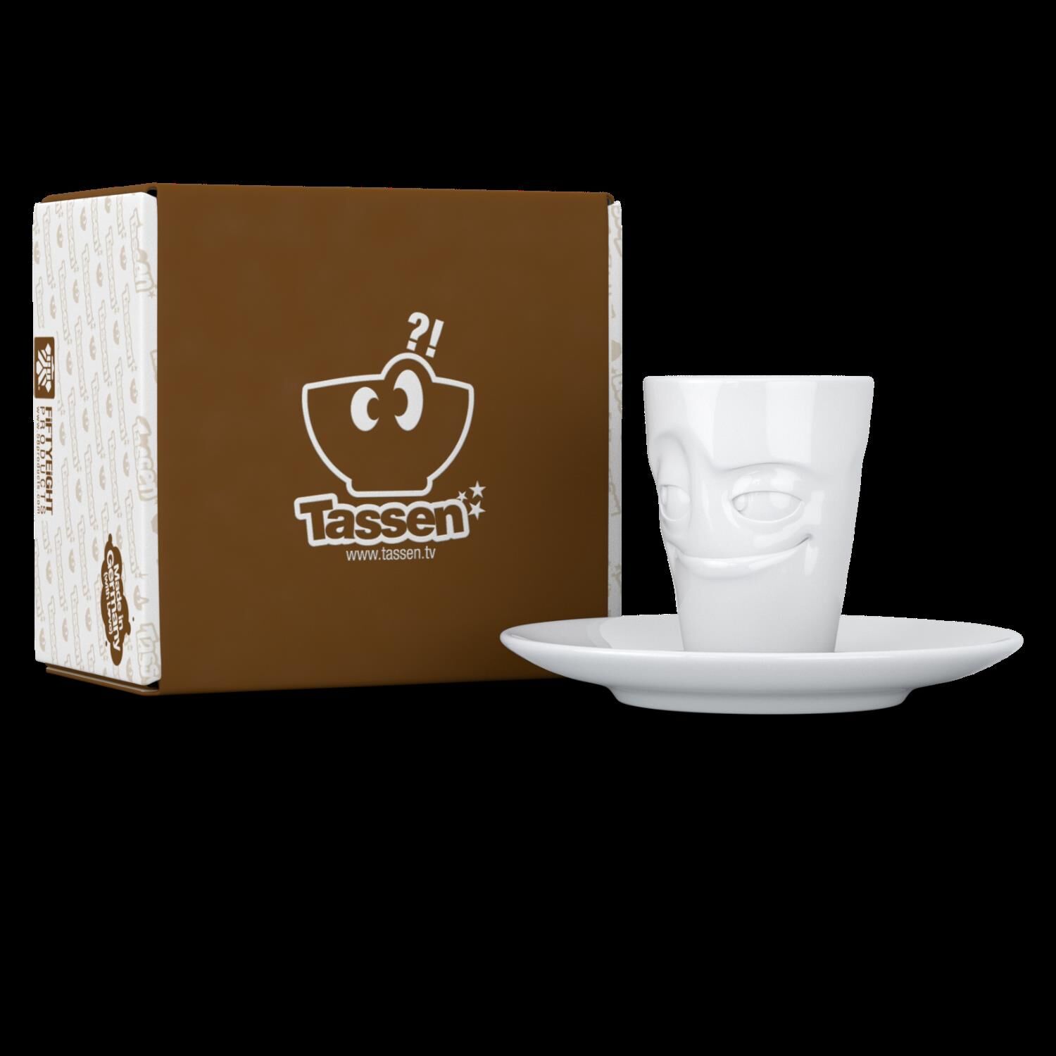 Fiftyeight Products Espresso Mug mit Henkel - verschmitzt weiß