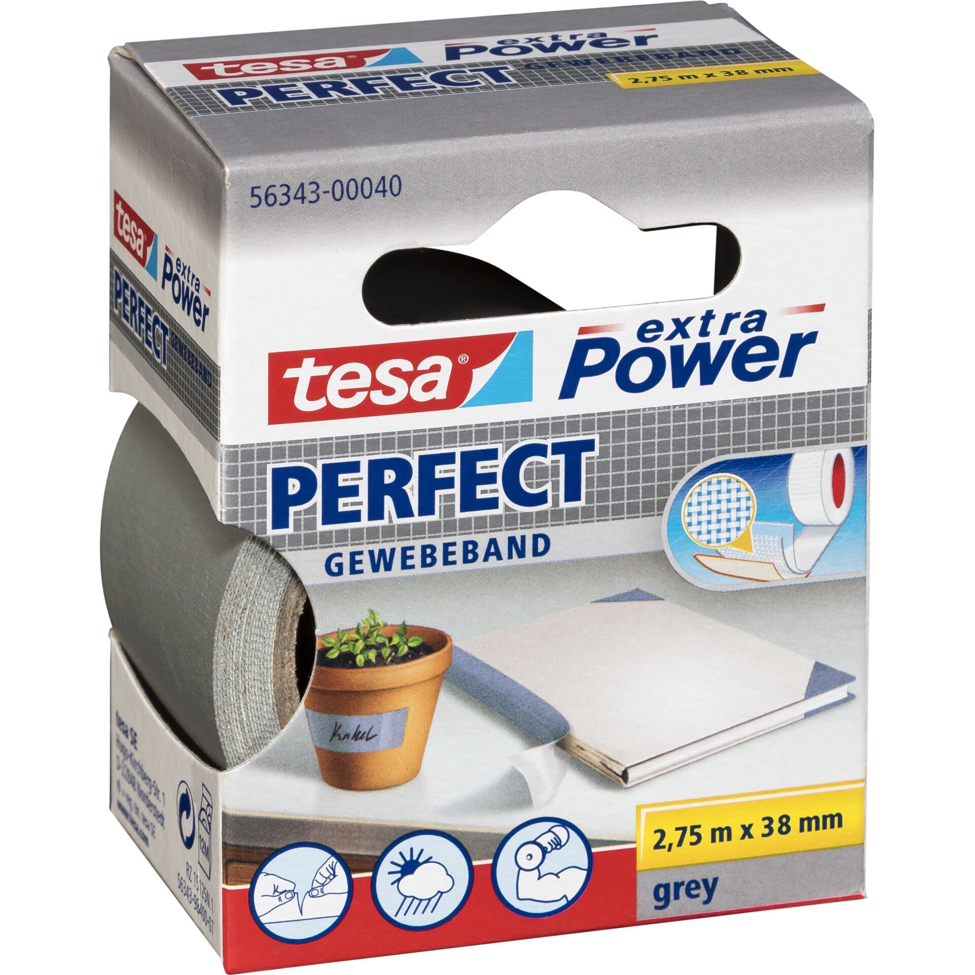 Tesa®, Gewebeband, 2,75 m x 38 mm