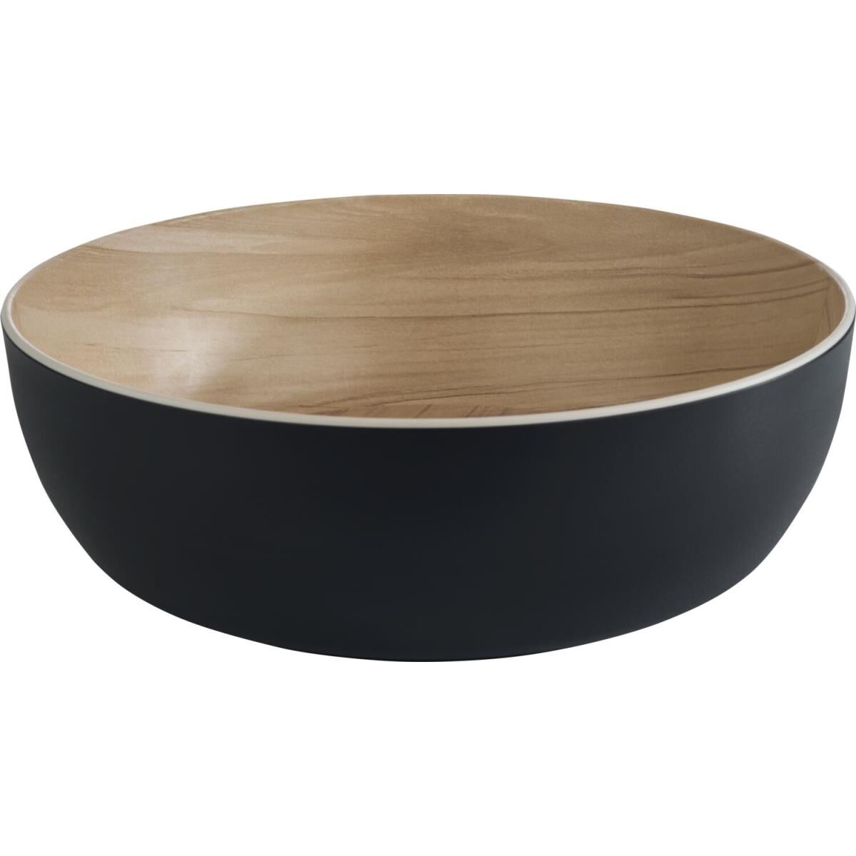 APS Frida Schale Holzoptik/schwarz, Inhalt: 4,70 Liter, Höhe: 95 mm, ø: 300 mm