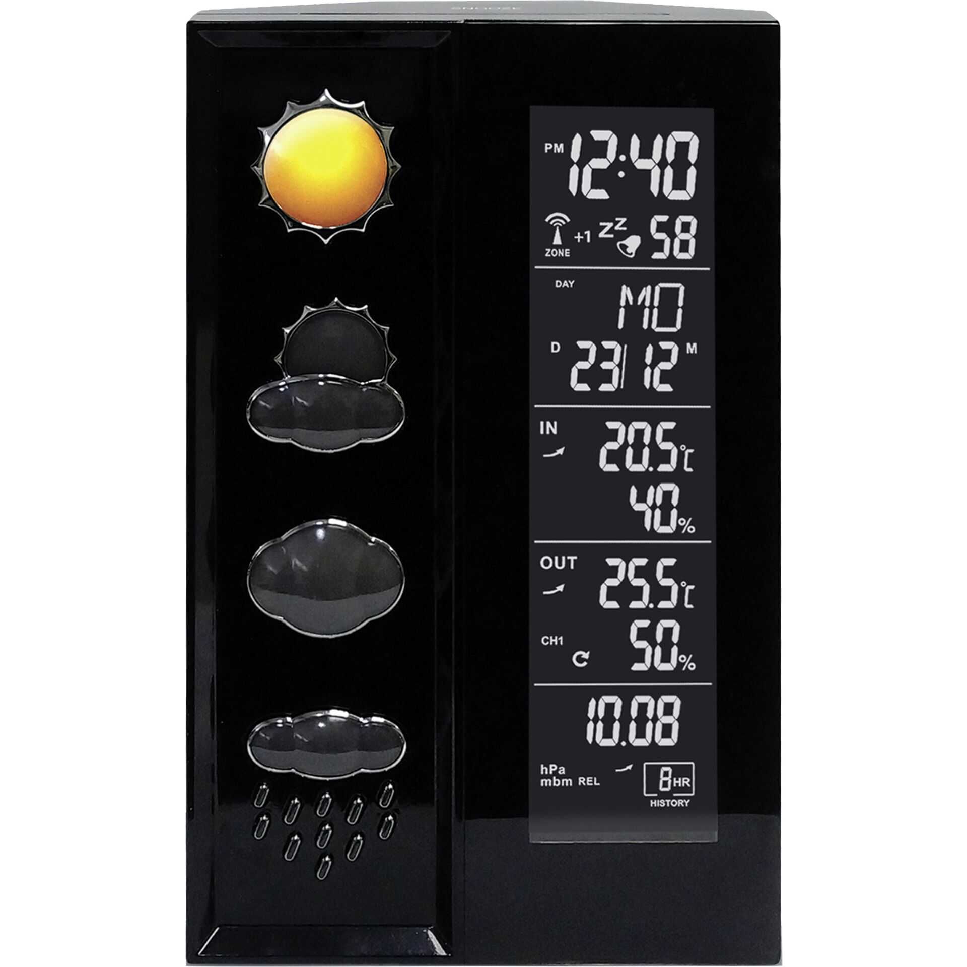 Techno Line Premium Collection WS 6650 - Wetterstation - kabellos - Piano-Finish