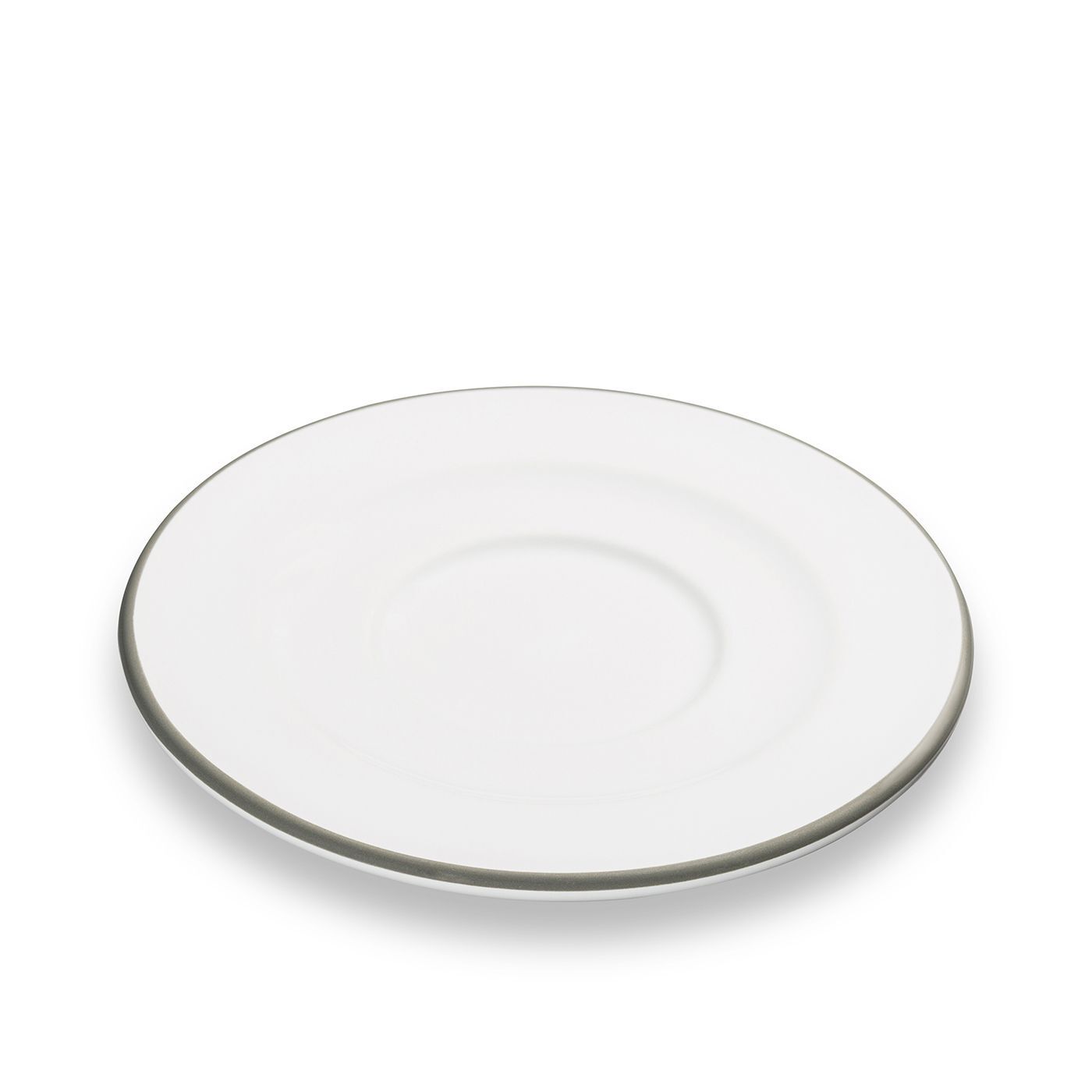Gmundner Keramik Grauer Rand, Unterteller Cappuccino (Ø 14cm)
