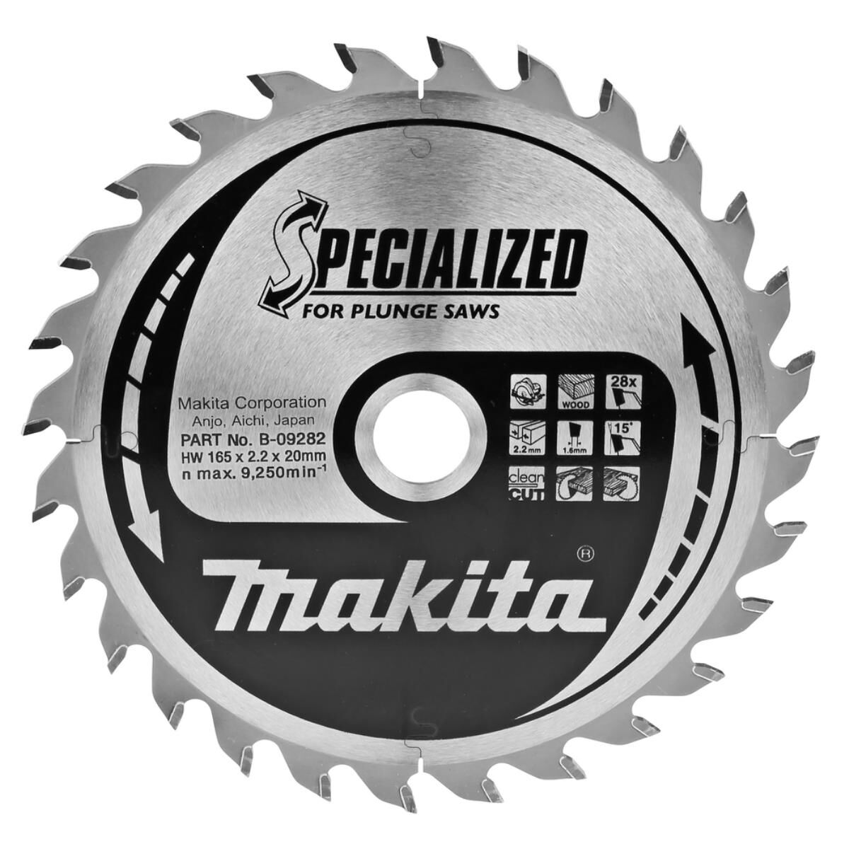 Makita Kreissägeblatt, Spezial für Tauchsägen 165 x 20 mm • 28 Zähne