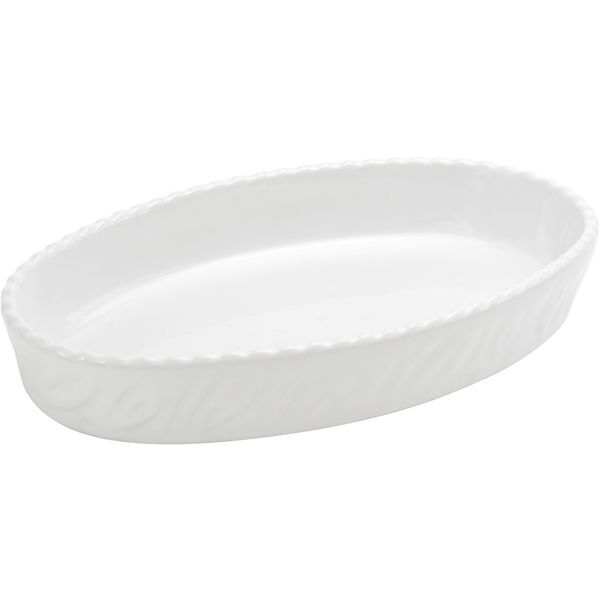 Backform oval, weiß, Höhe: 40 mm, Länge: 240 mm, Breite: 140 mm