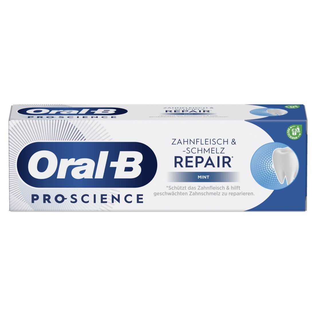 Oral-B PRO-SCIENCE Zahnfleisch und -schmelz Minze 75ml vertikal