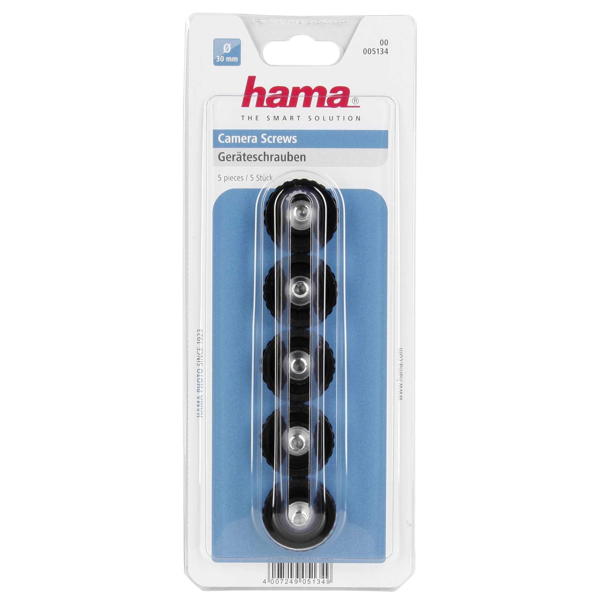 Hama - Kamera-Befestigungsschraube für Stativ (1/4 Zoll) (Packung mit 5)