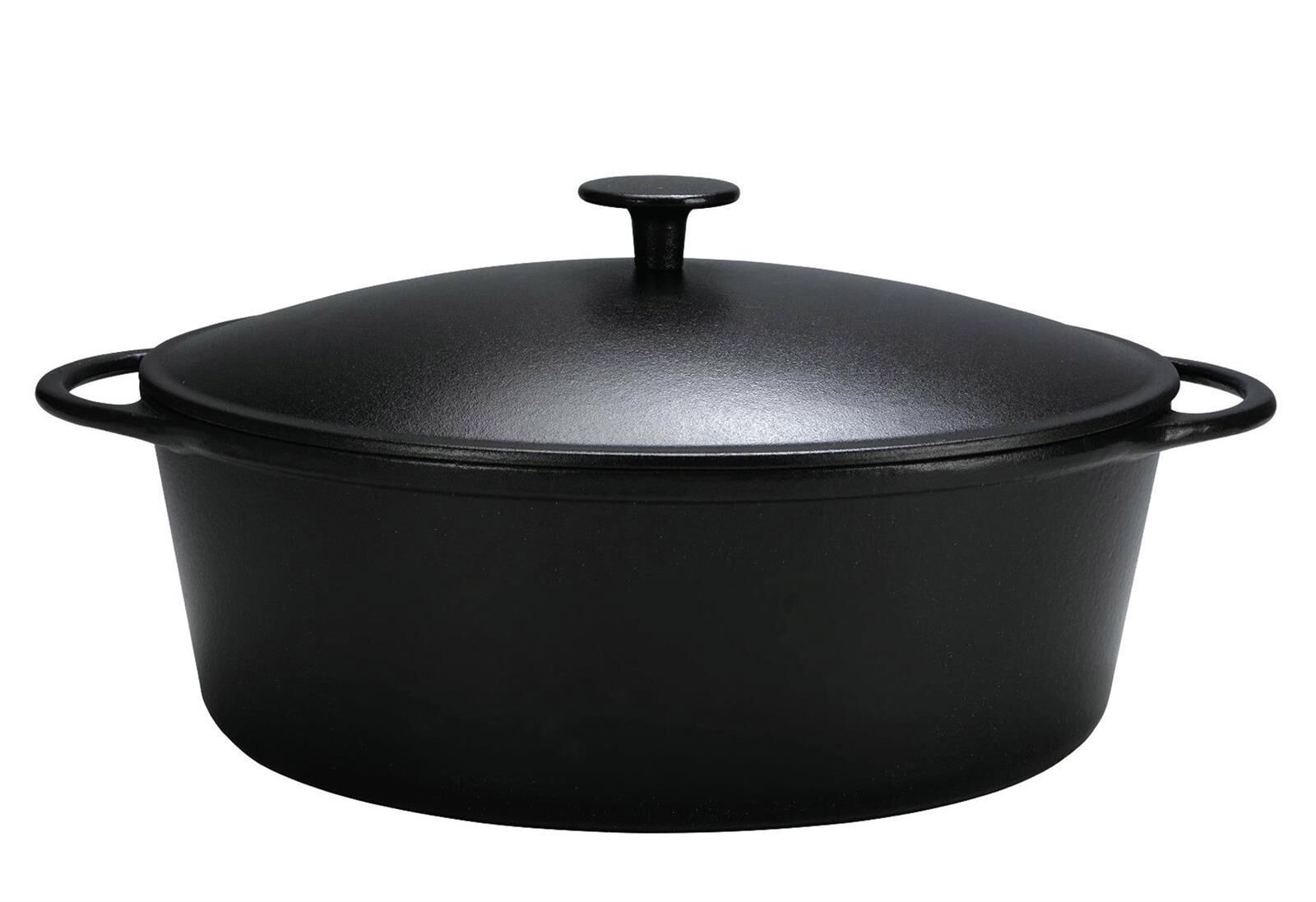 KARL KRÜGER Gänsebräter Rustika 7,5 Liter Ø34cm schwarz matt