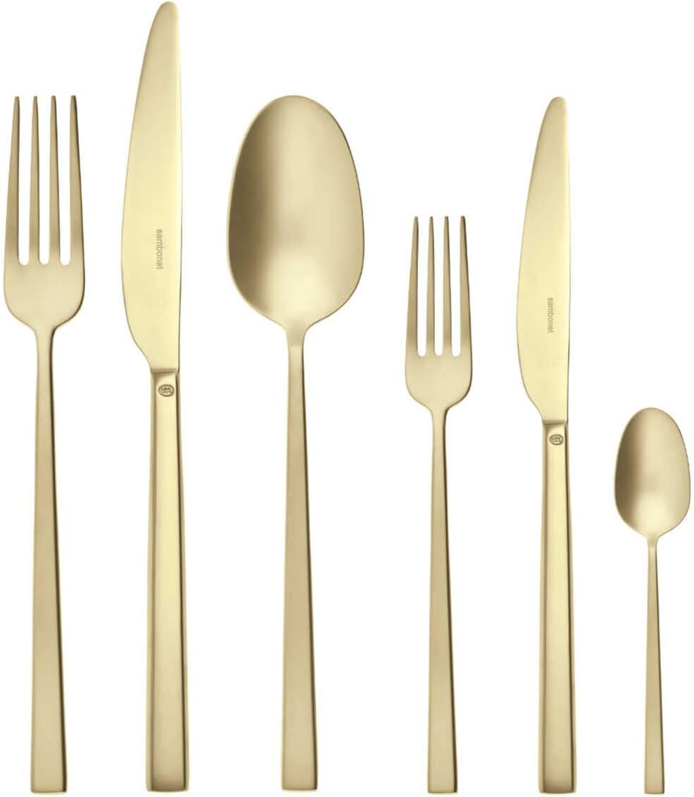 Sambonet Besteckset Rock Antique Champagne 36-teilig