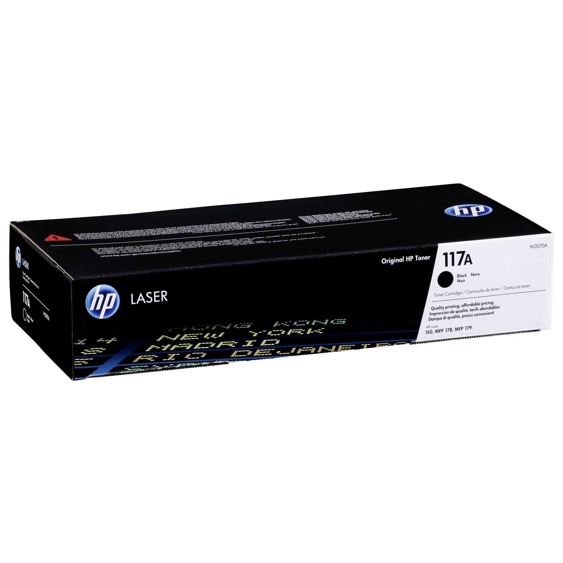 HP 117A - Schwarz - Original - Tonerpatrone (W2070A) - für Color Laser 150a, 150nw, MFP 178nw, MFP 178nwg, MFP 179fnw, MFP 179fwg