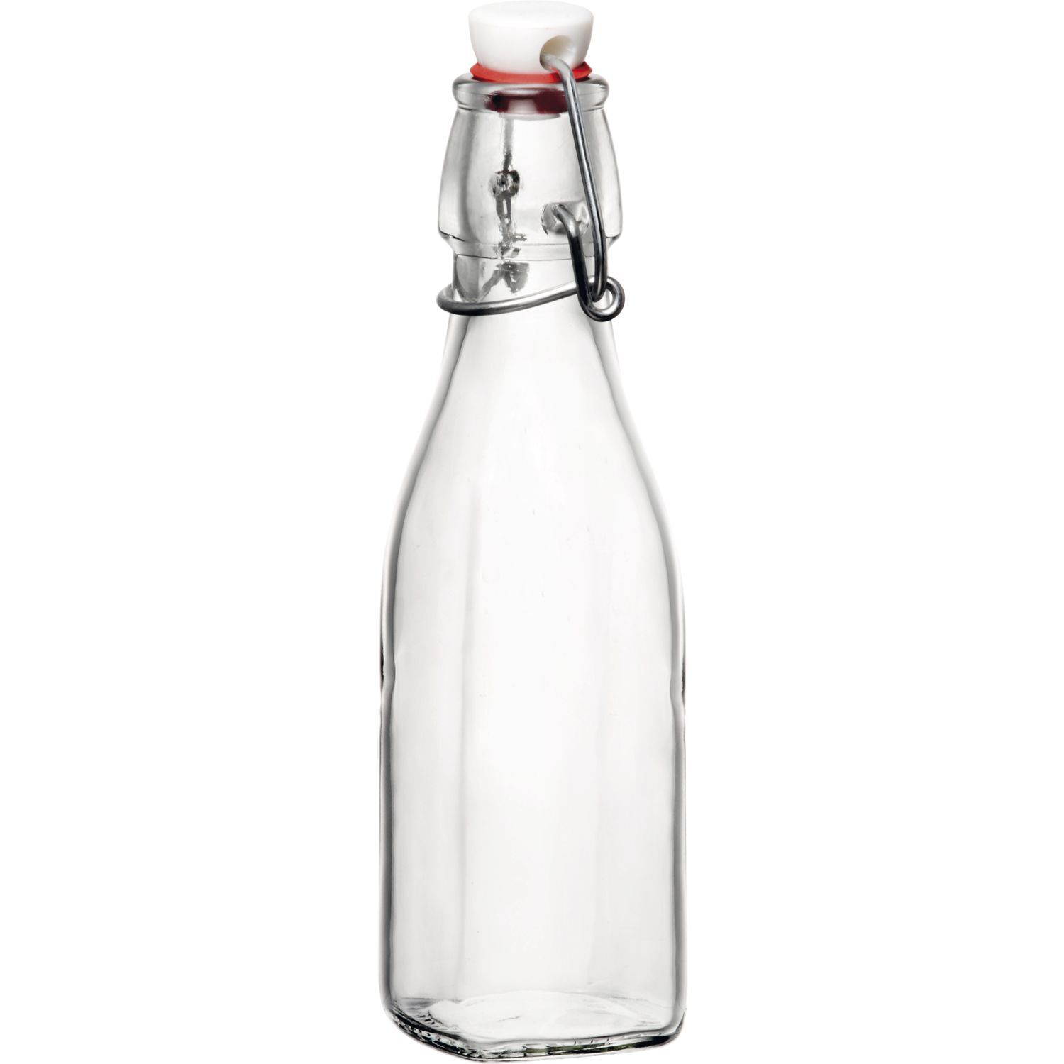 BORMIOLI ROCCO Swing Flasche mit Bügelverschluss, 4-Kant, Inhalt: 0,25 Liter