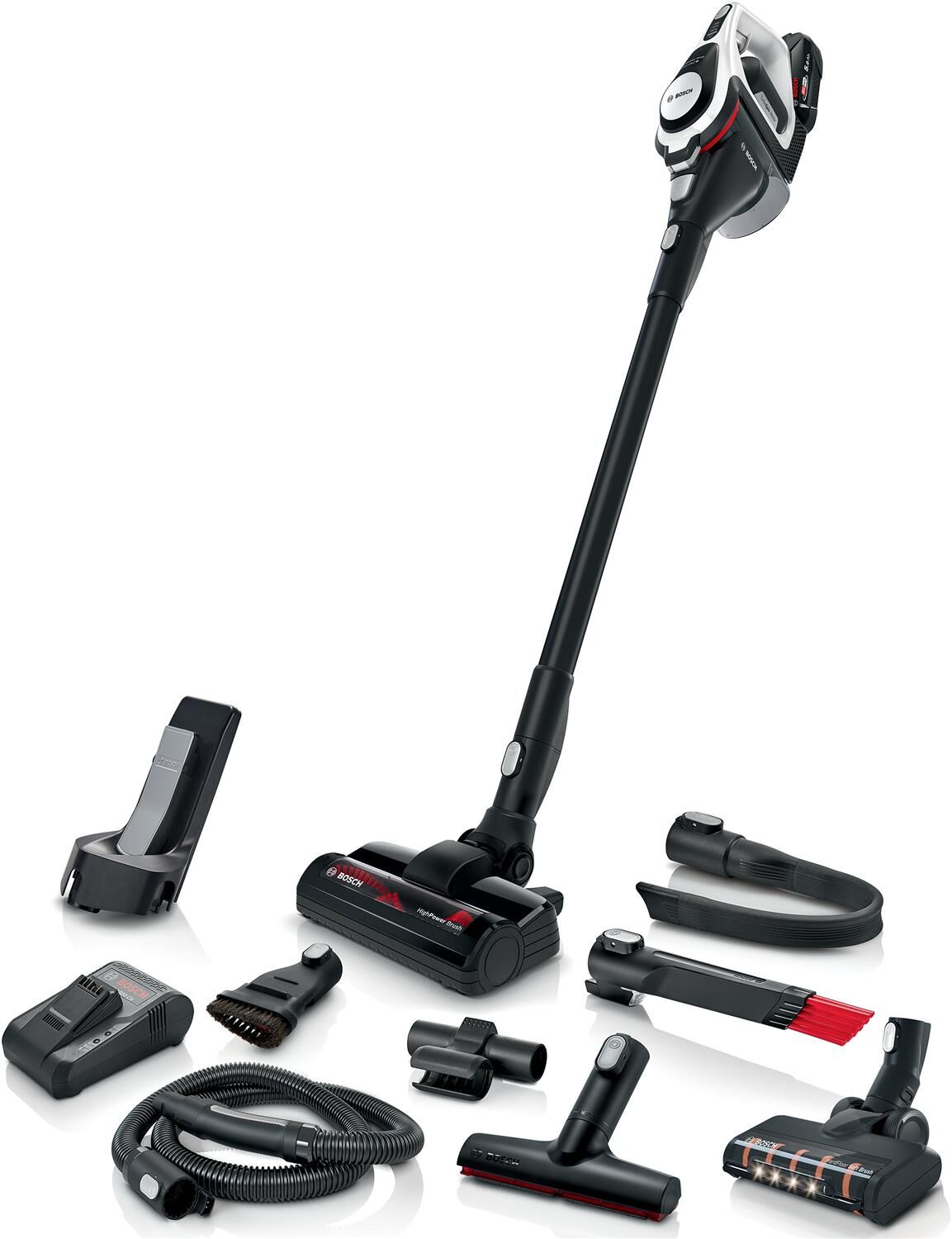 Bosch Series | 8 Unlimited Gen2 BSS825ALL - Staubsauger - Stange kurz/Handgerät (2-in-1) - beutellos - schnurlos - weiß