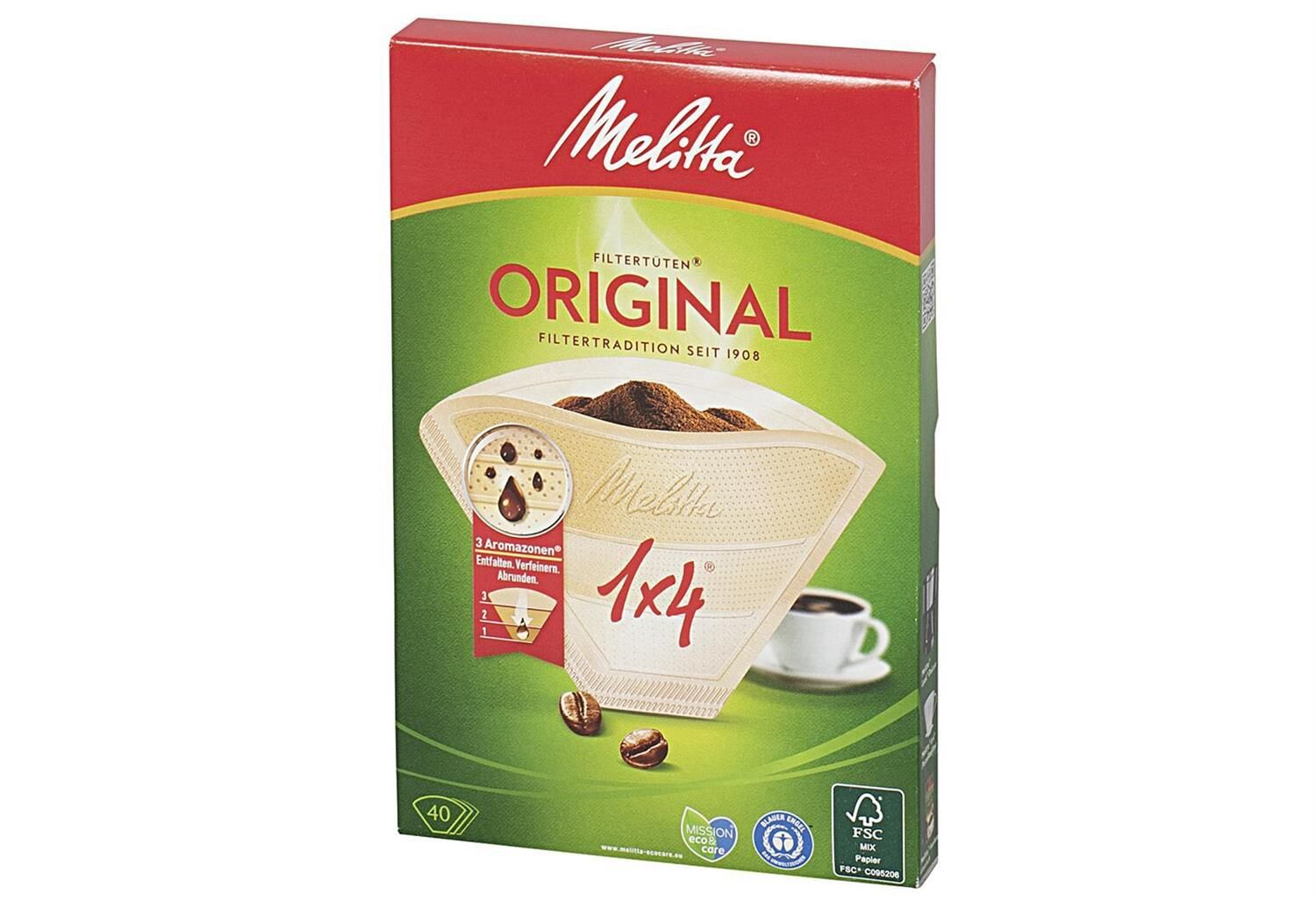 MELITTA Filtertüten 1x4 braun 40er Pack