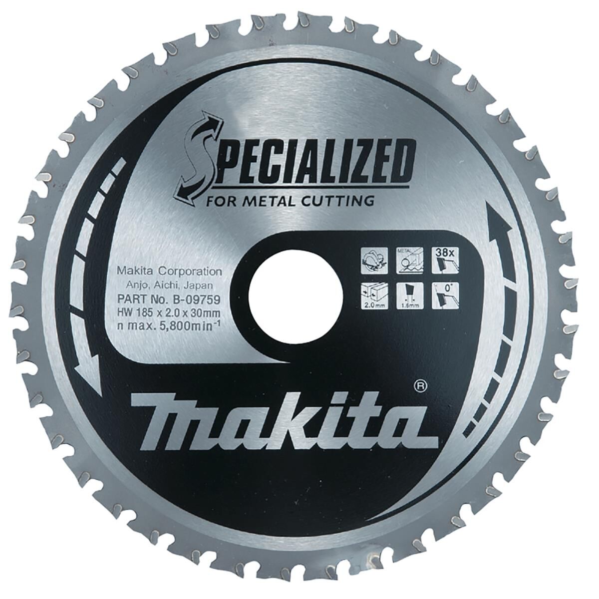 Makita Sägeblatt Metall 185 x 30 mm • 38 Zähne