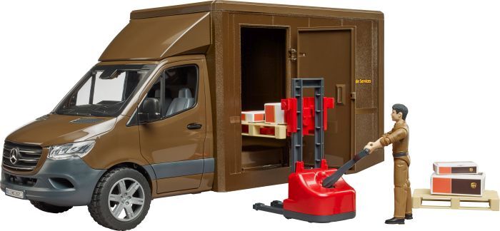 Bruder MB Sprinter UPS mit Fahrer und Zubehör 2678