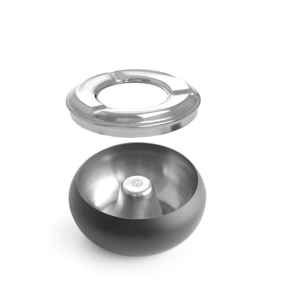 HENDI Aschenbecher, schwarz, ⌀105x(H)58mm