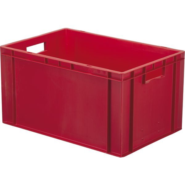 Stapelkiste Kunststoff, Höhe: 320 mm, Länge: 600 mm, Breite: 400 mm, rot