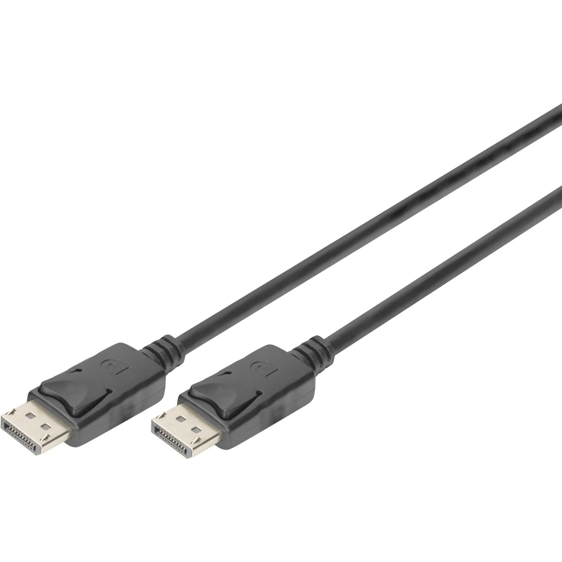 DIGITUS - DisplayPort-Kabel - DisplayPort (S) eingerastet zu DisplayPort (S) eingerastet - 2 m - geformt - Schwarz