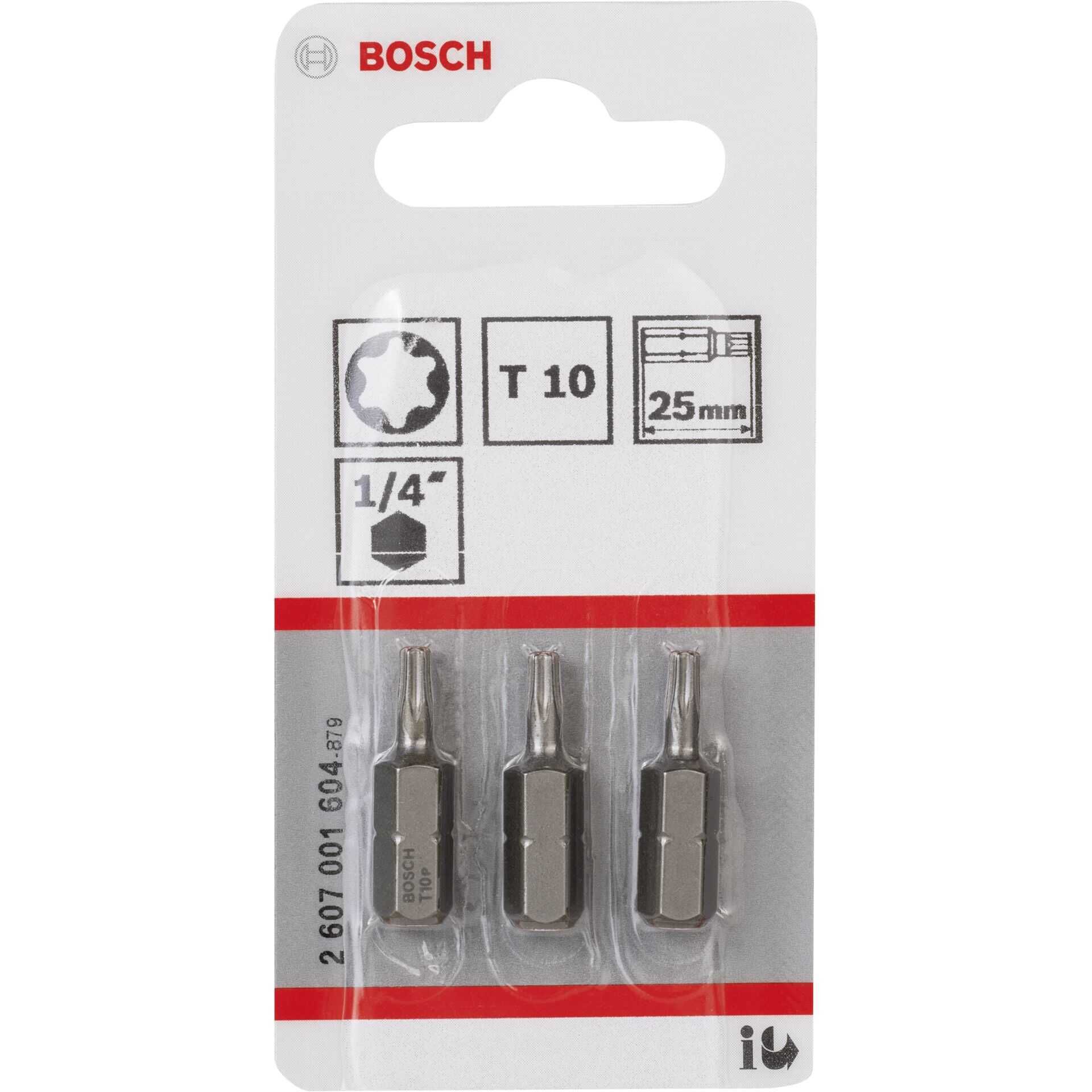 Bosch - Schraubendreher-Bit - 3 Stücke - torx - T10 - Inbus