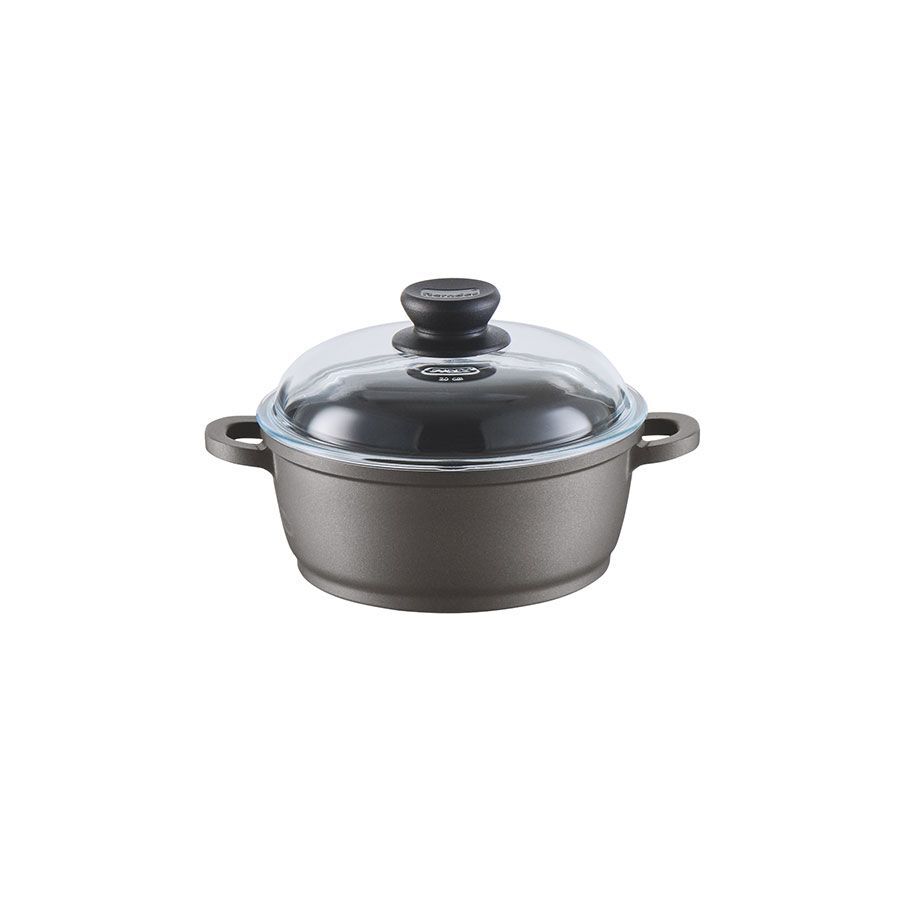 Berndes BONANZA Induction Kochtopf mit Glasdeckel inkl Silikon-Thermogriffe 20 cm