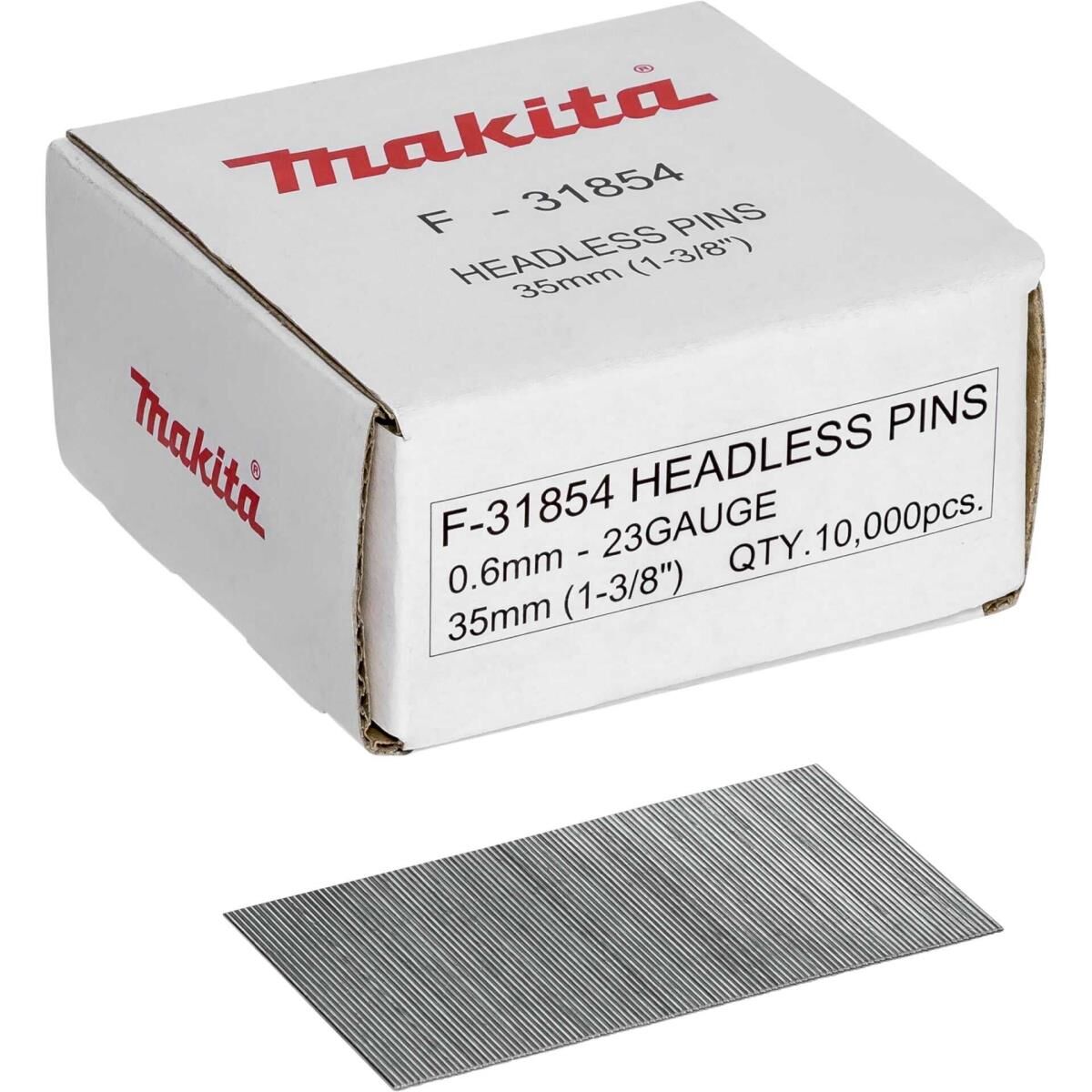 Makita - Headless pin - für Laminat - 10000 Stücke - Länge: 35 mm - Breite: 0.6 mm