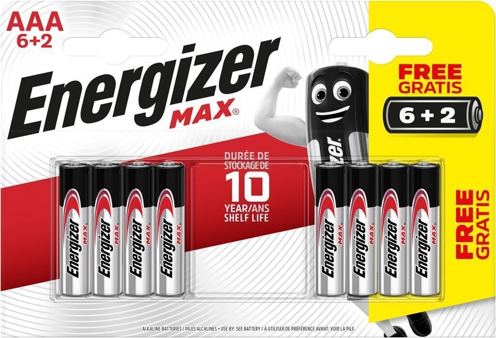Energizer LR03 Max Power Seal Micro 6+2-er Blister