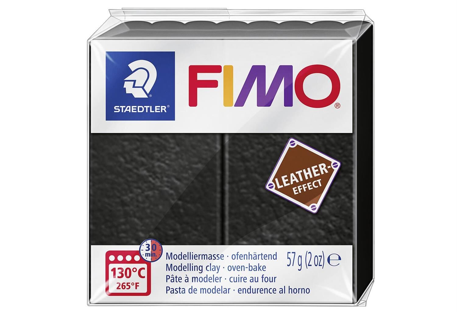 STAEDTLER Modelliermasse Fimo Leder effect schwarz