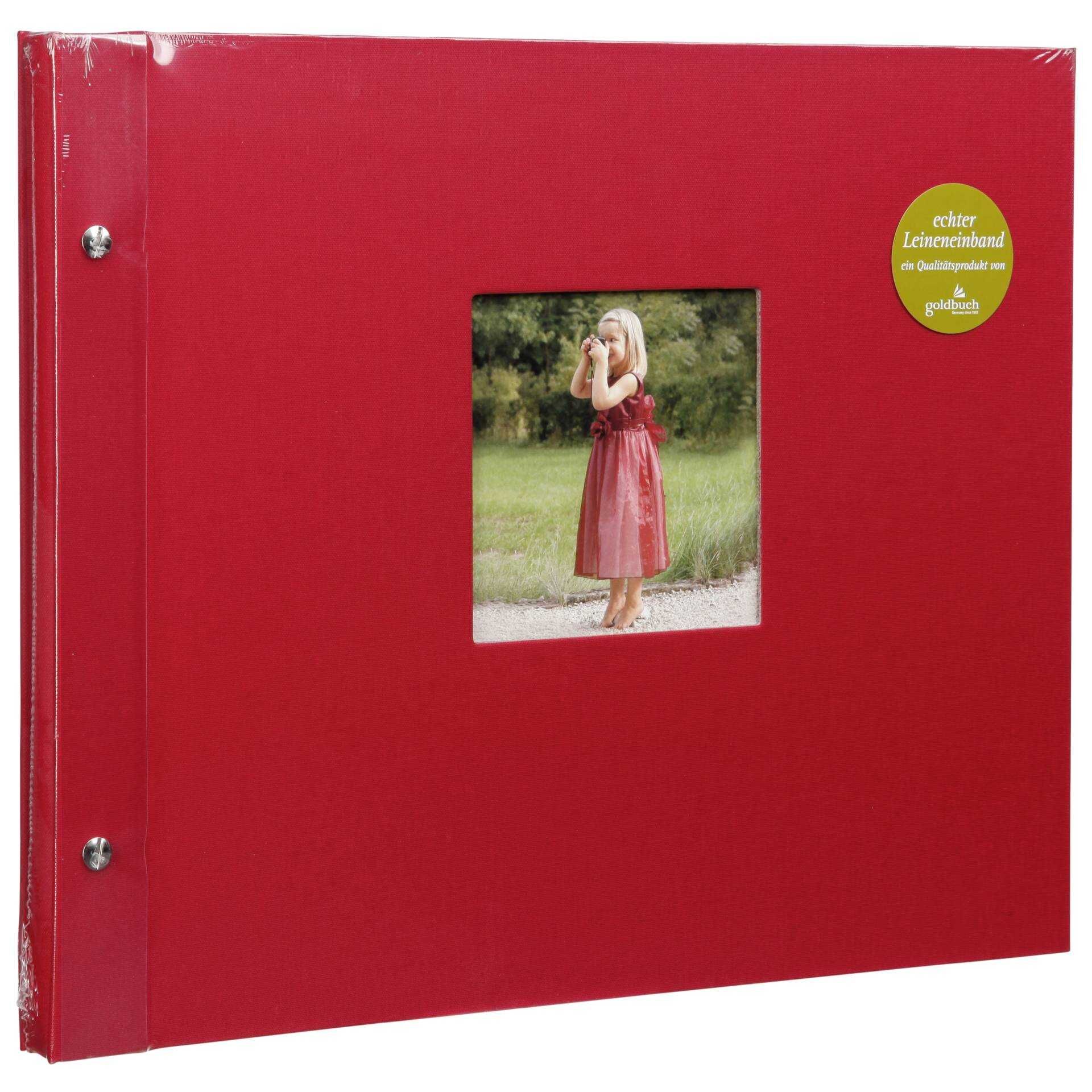 Goldbuch Bella Vista rot   39x31 Schraubalbum 40 weiße Seiten