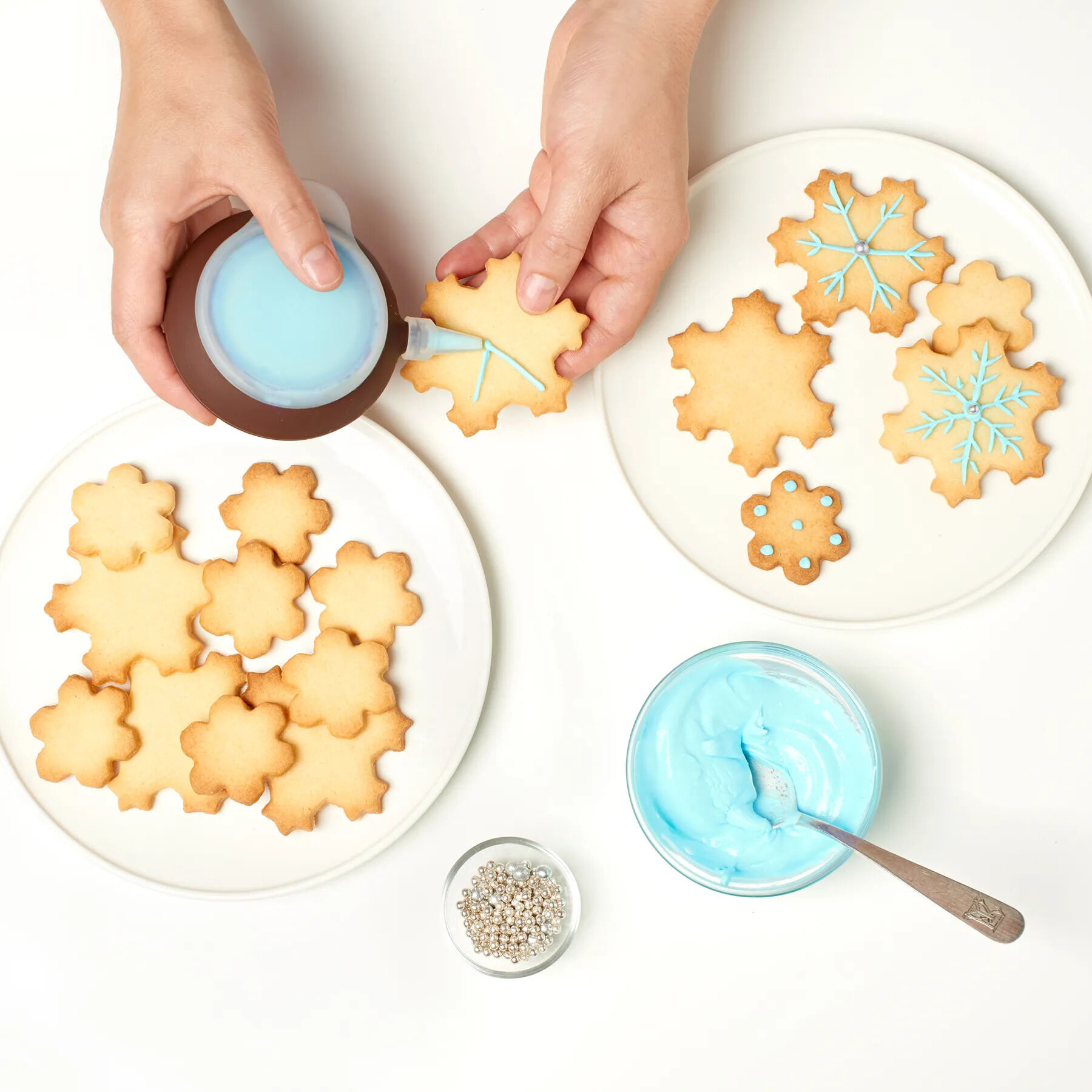 Lékué Ausstecher für Schneeplätzchen Blau