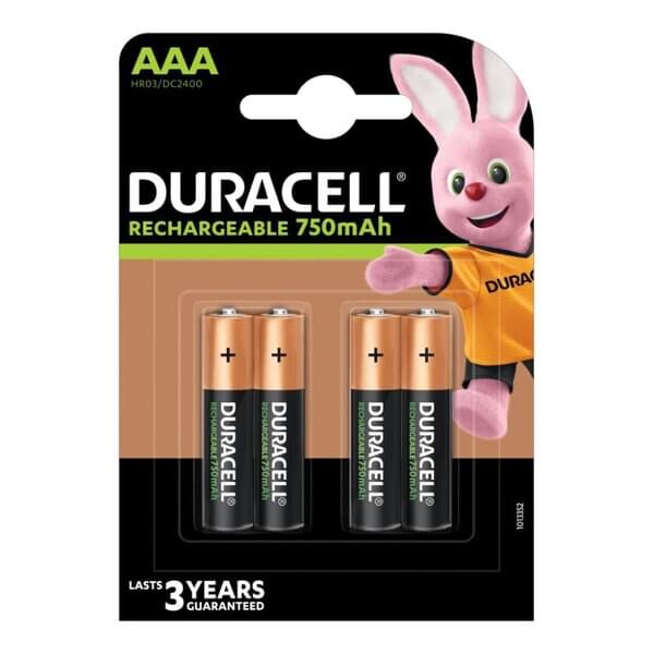 Duracell Akku AAA 750mAh B4 wiederaufladbar