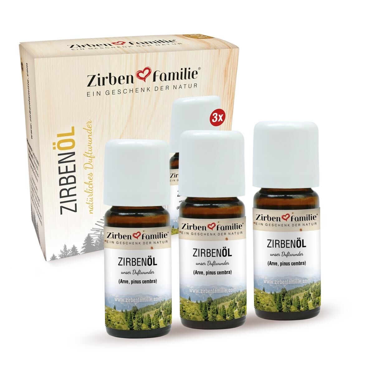 Zirbenfamilie 3er Set ZirbenÖl