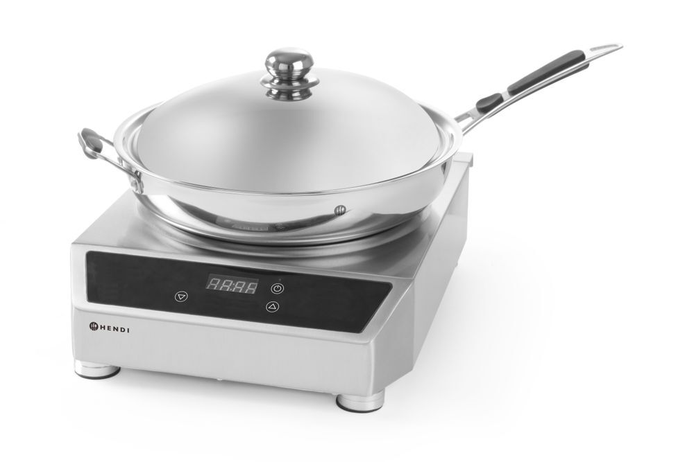 HENDI Induktionswok Modell 3500, Profi Line, Induktionskocher, 230V/3500W, 340x450x(H)130mm