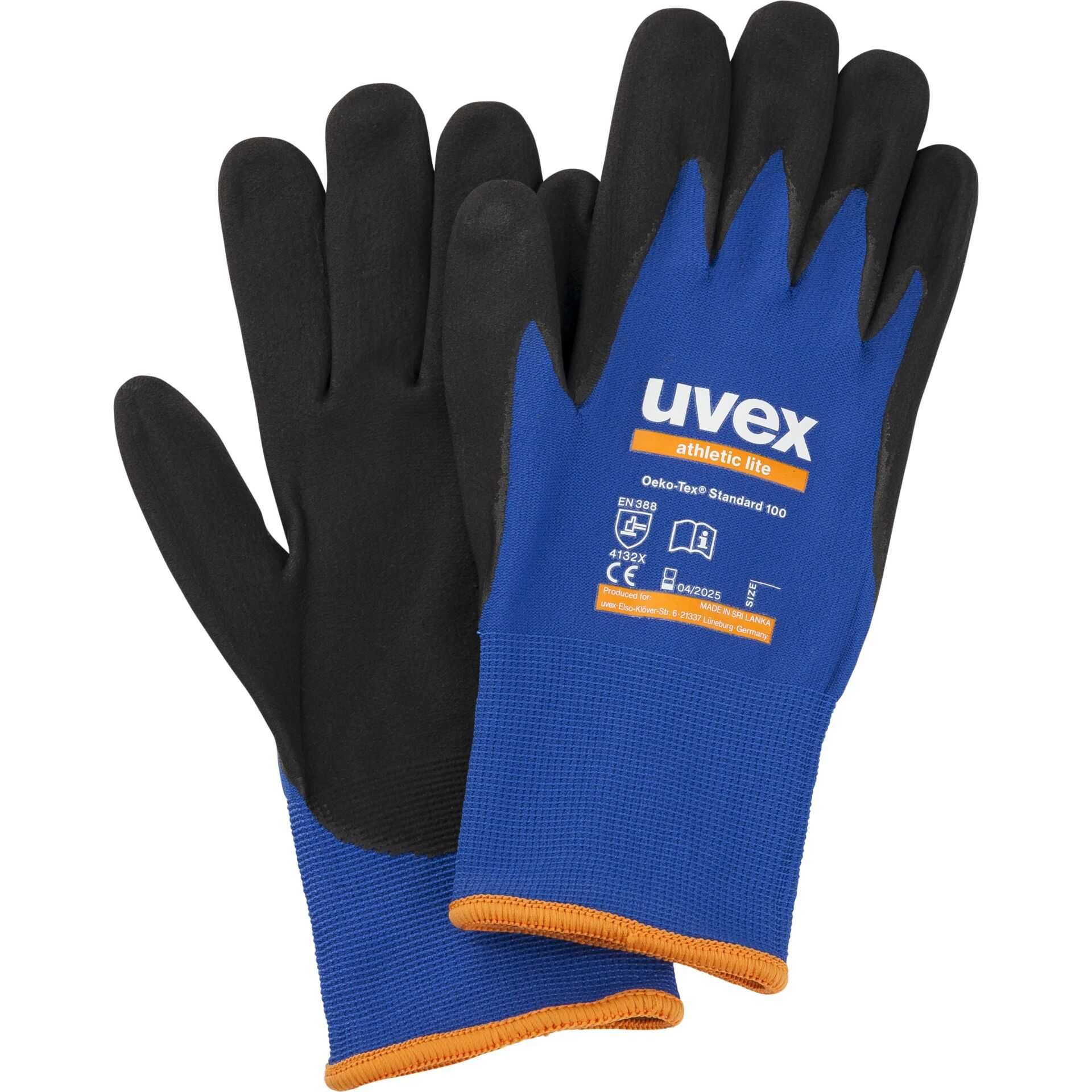 uvex athletic lite - Handschuhe - Größe: 10 - Nitril-Butadien-Kautschuk (NBR), Mikro-Schaumstoff Paare (Packung mit 10)