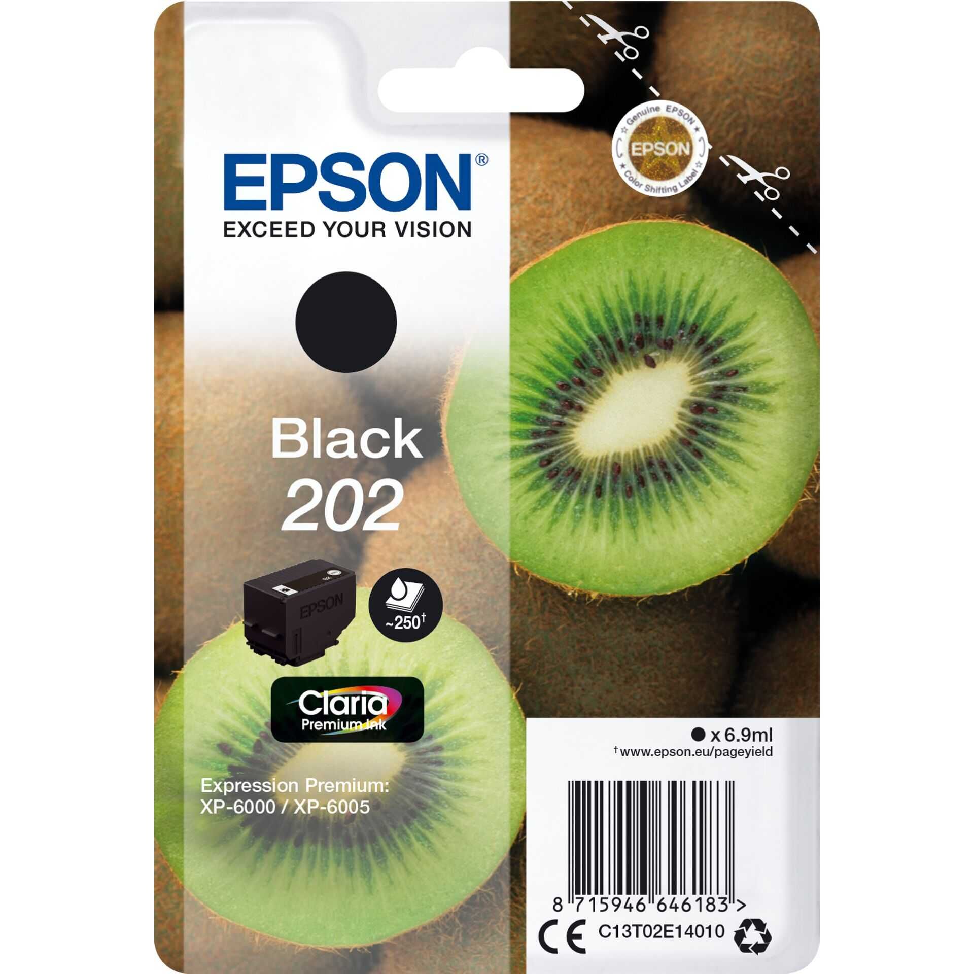 Epson 202 - 6.9 ml - Schwarz - Original - Blisterverpackung - Tintenpatrone