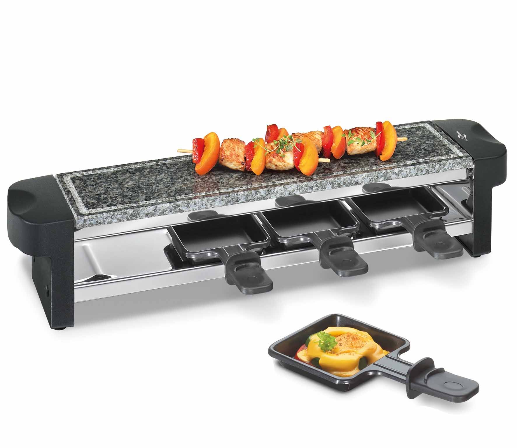 Küchenprofi Raclette HOT STONE QUATTRO schwarz