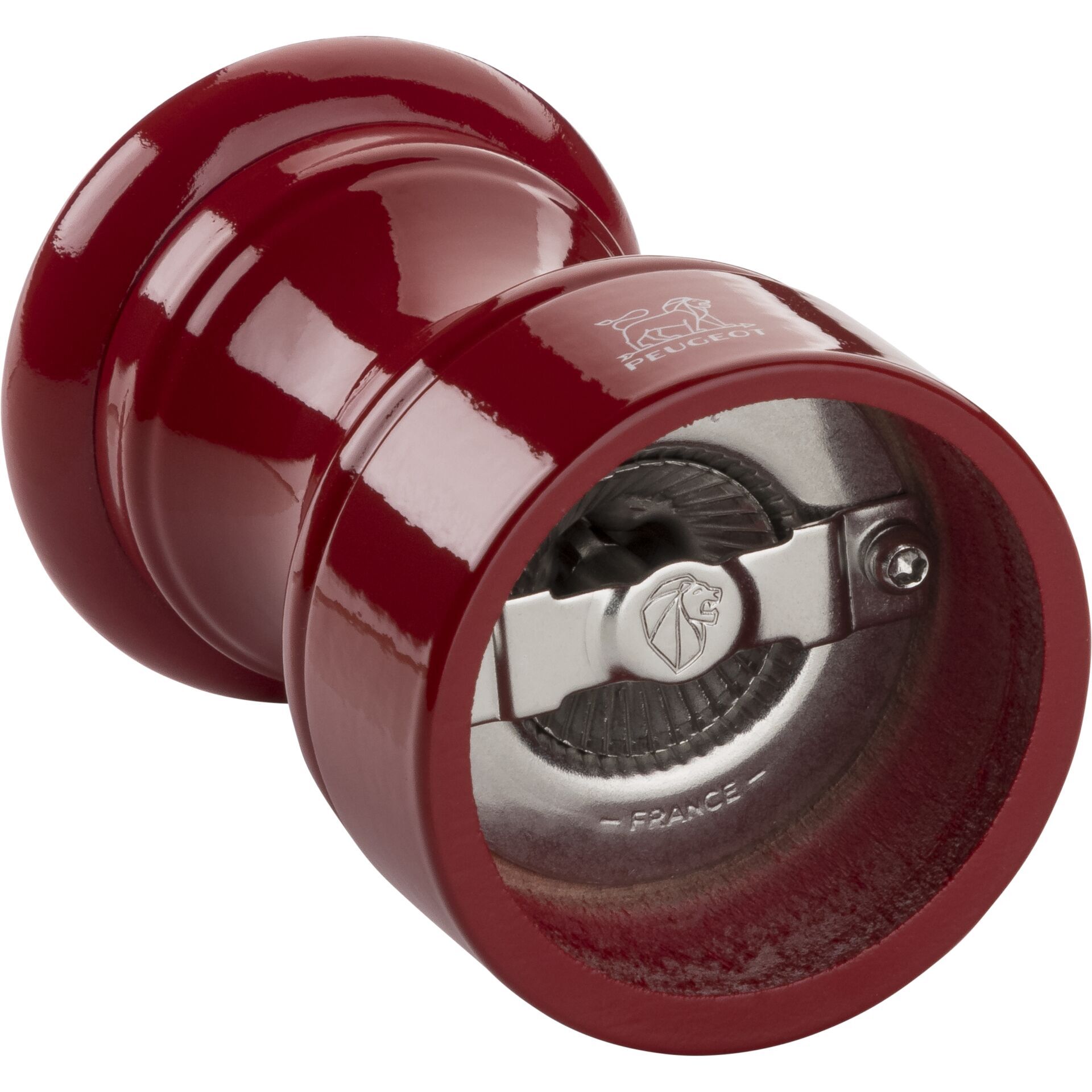 Peugeot Bistro Salzmühle 10 cm Passionsrot lackiert Holz